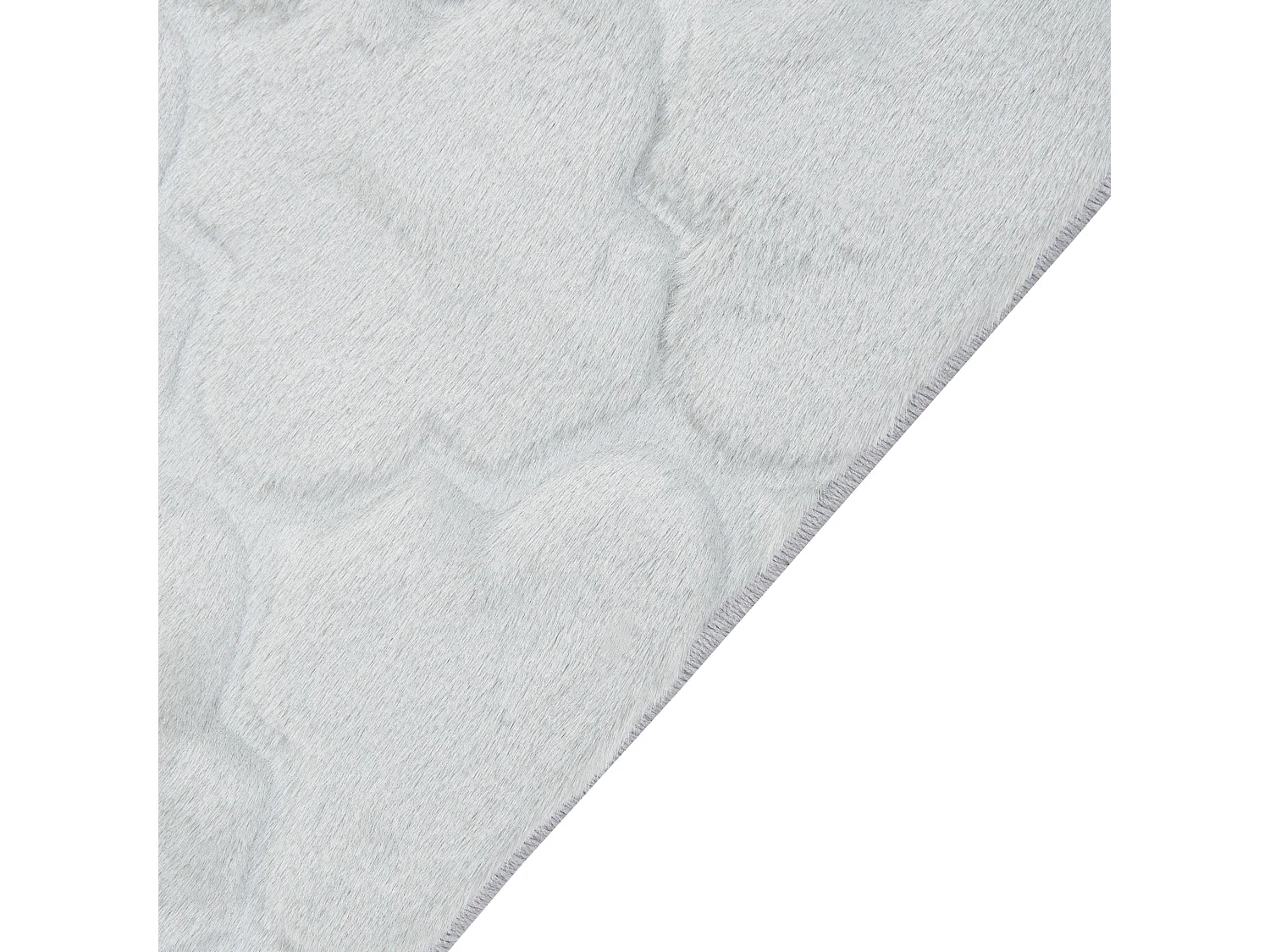 Tapis en fausse fourrure GHARO Gris clair 80 x 150 cm