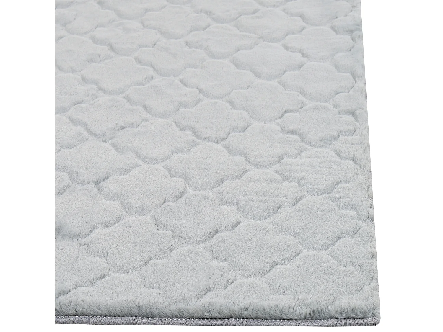 Tapis en fausse fourrure GHARO Gris clair 80 x 150 cm