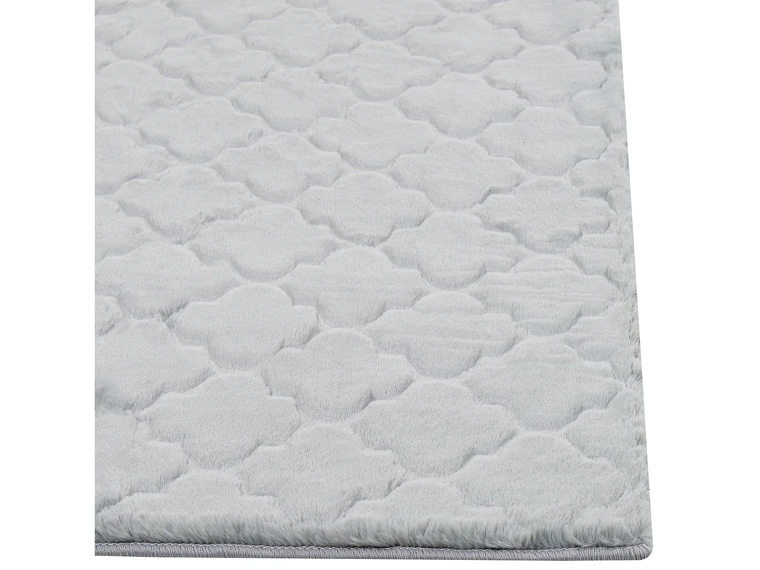 Tappeto pelliccia sintetica grigio chiaro 80 x 150 cm GHARO