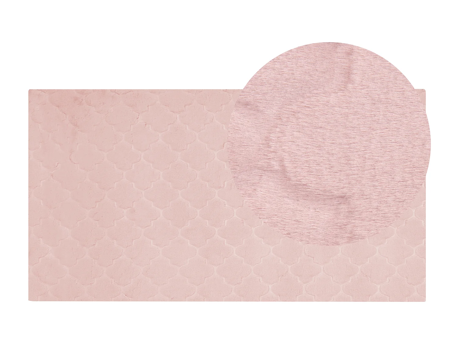 Tapis en fausse fourrure GHARO Rose 80 x 150 cm
