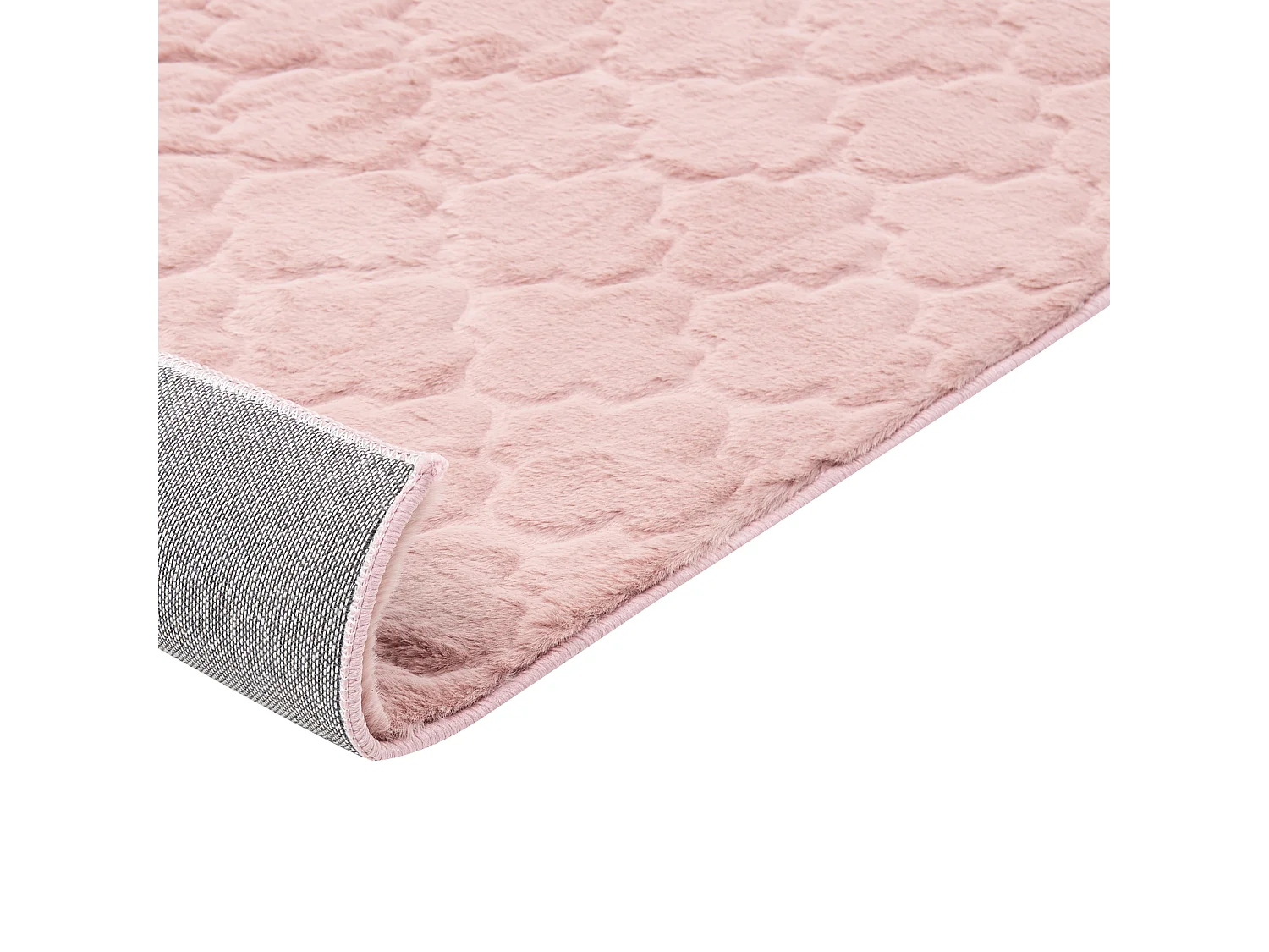 Tapis en fausse fourrure GHARO Rose 80 x 150 cm