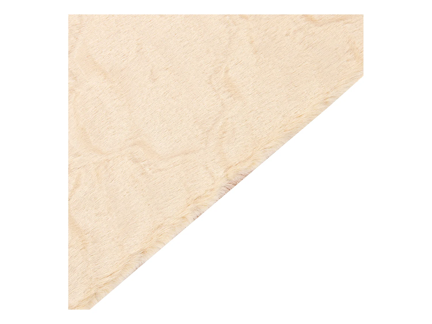 Kunstfellteppich Kaninchen beige 160x230 cm einfarbig handgefertigt Shaggy Gharo