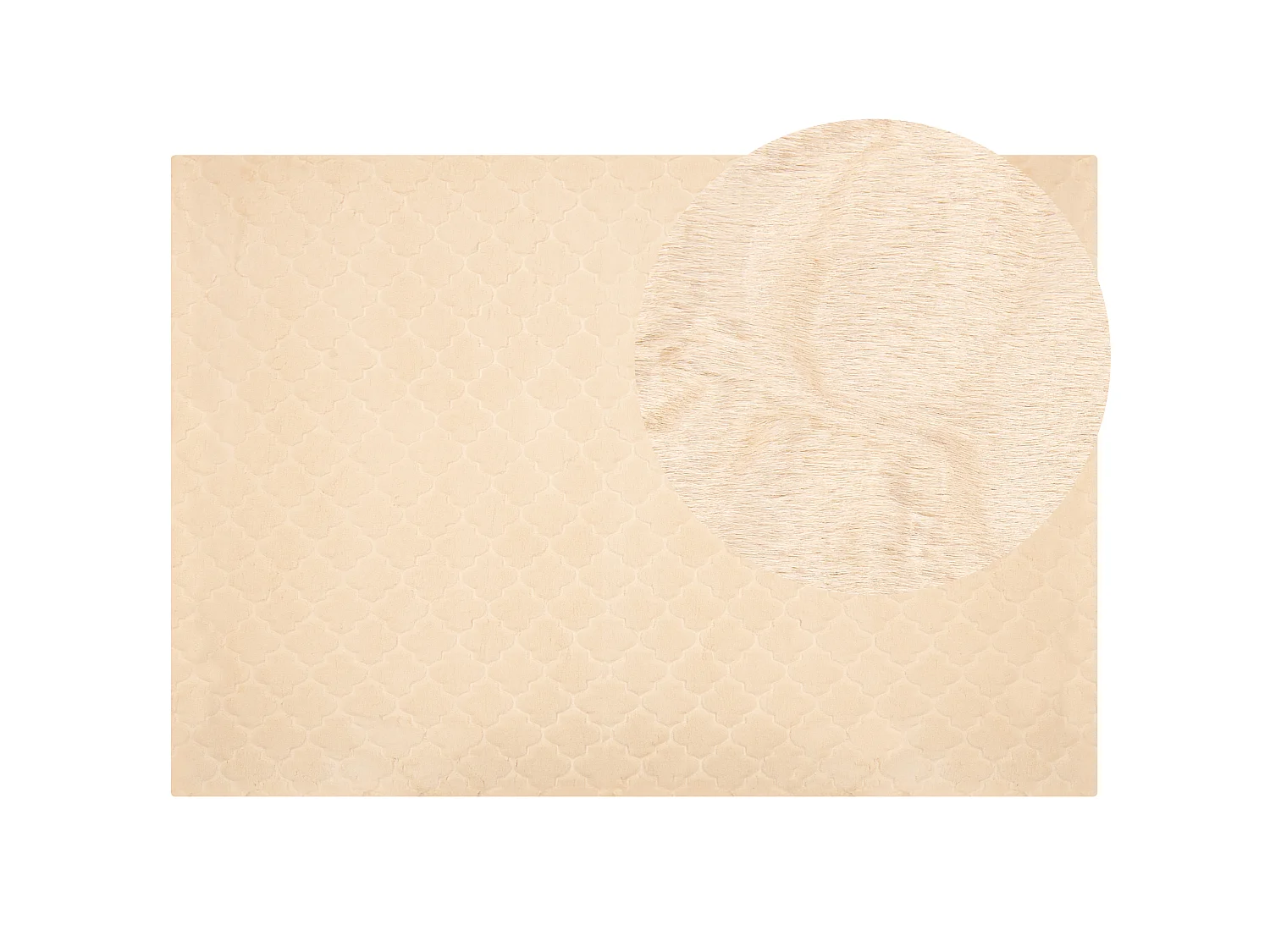 Kunstfellteppich Kaninchen beige 160 x 230 cm Shaggy GHARO