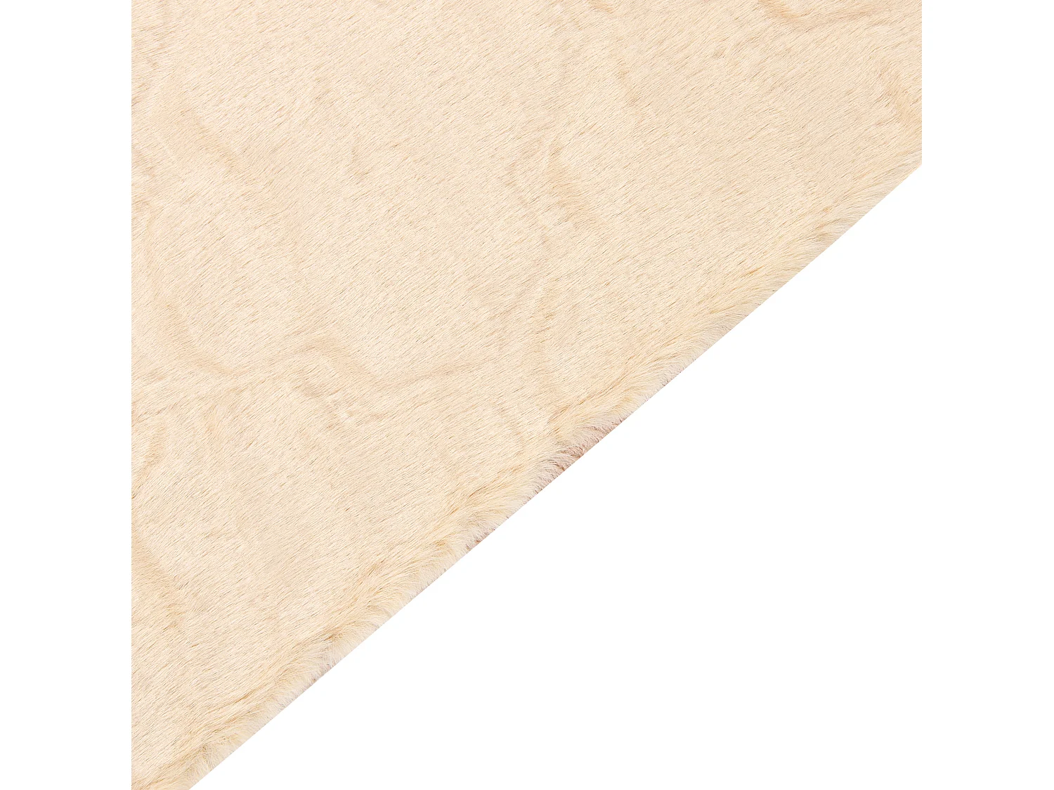 Kunstfellteppich Kaninchen beige 160 x 230 cm Shaggy GHARO