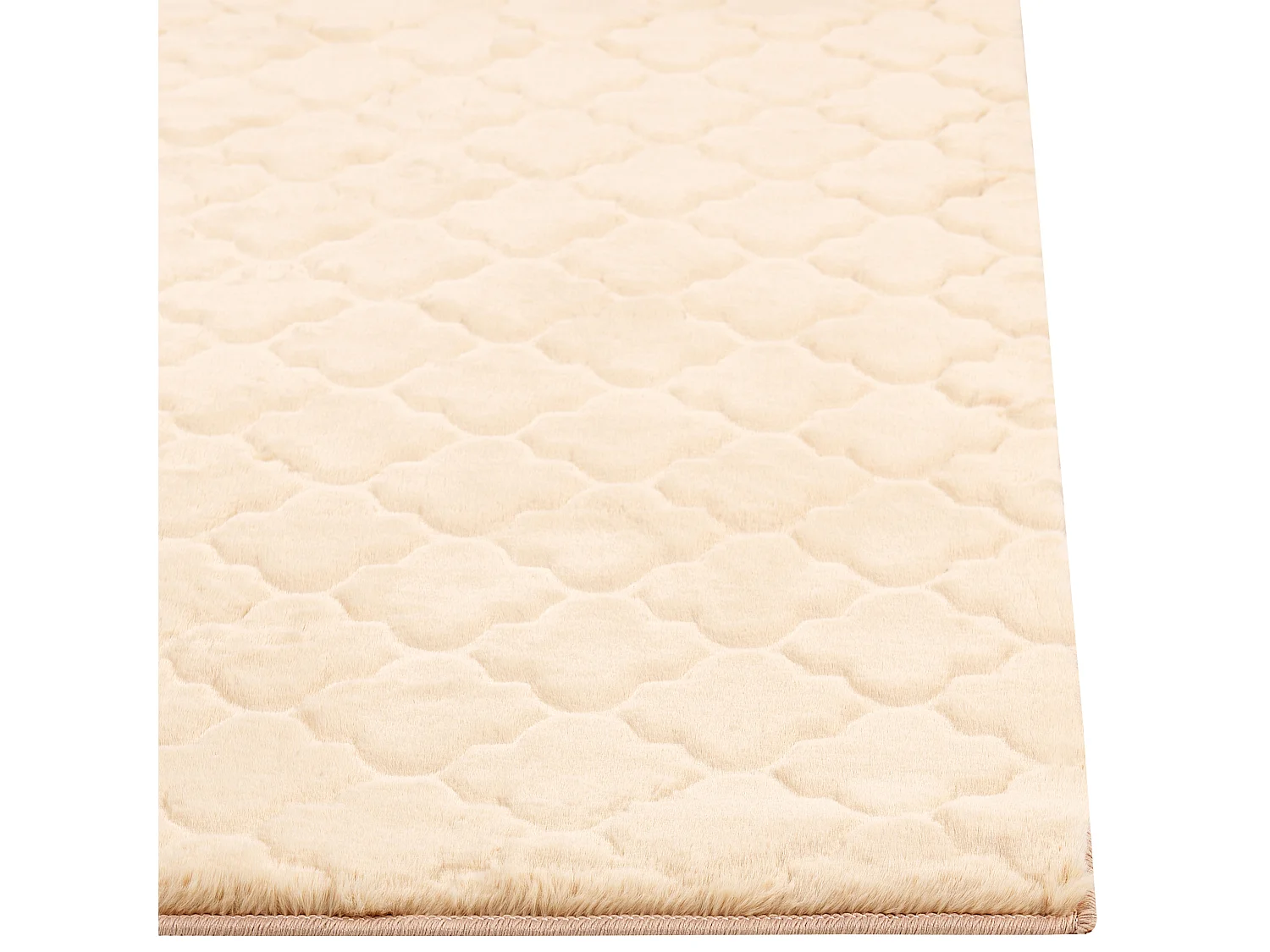 Kunstfellteppich Kaninchen beige 160 x 230 cm Shaggy GHARO
