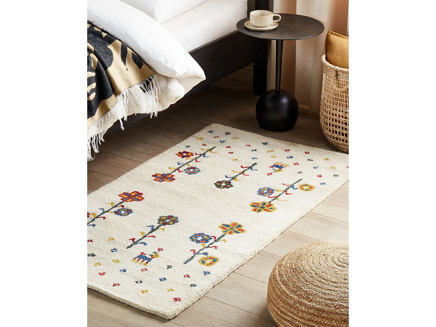 Tapis HUSUNLU Beige 80 x 150 cm Laine Tapis persan