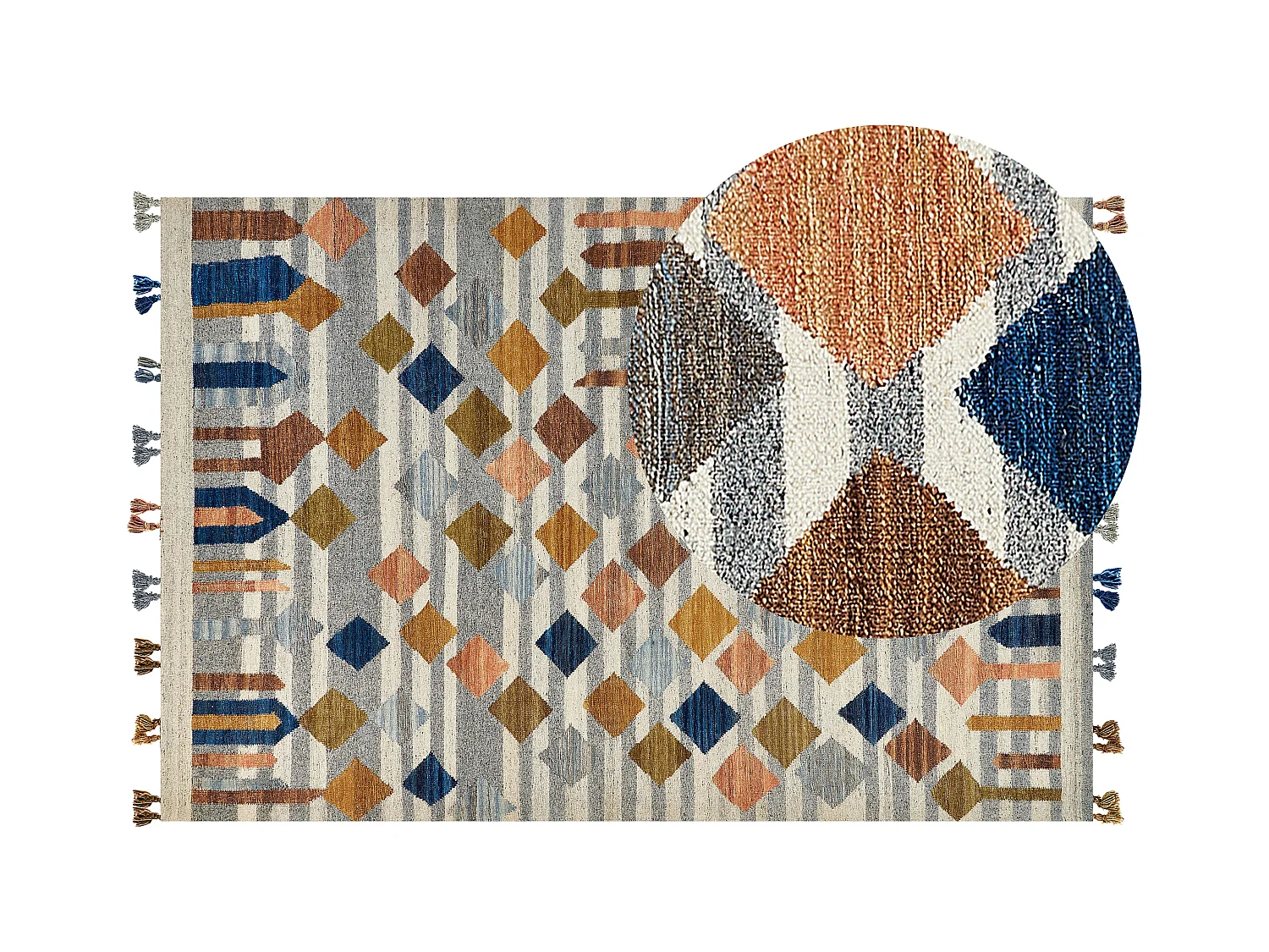 Tapis KASAKH Multicolore 200 x 300 cm Laine Kilim