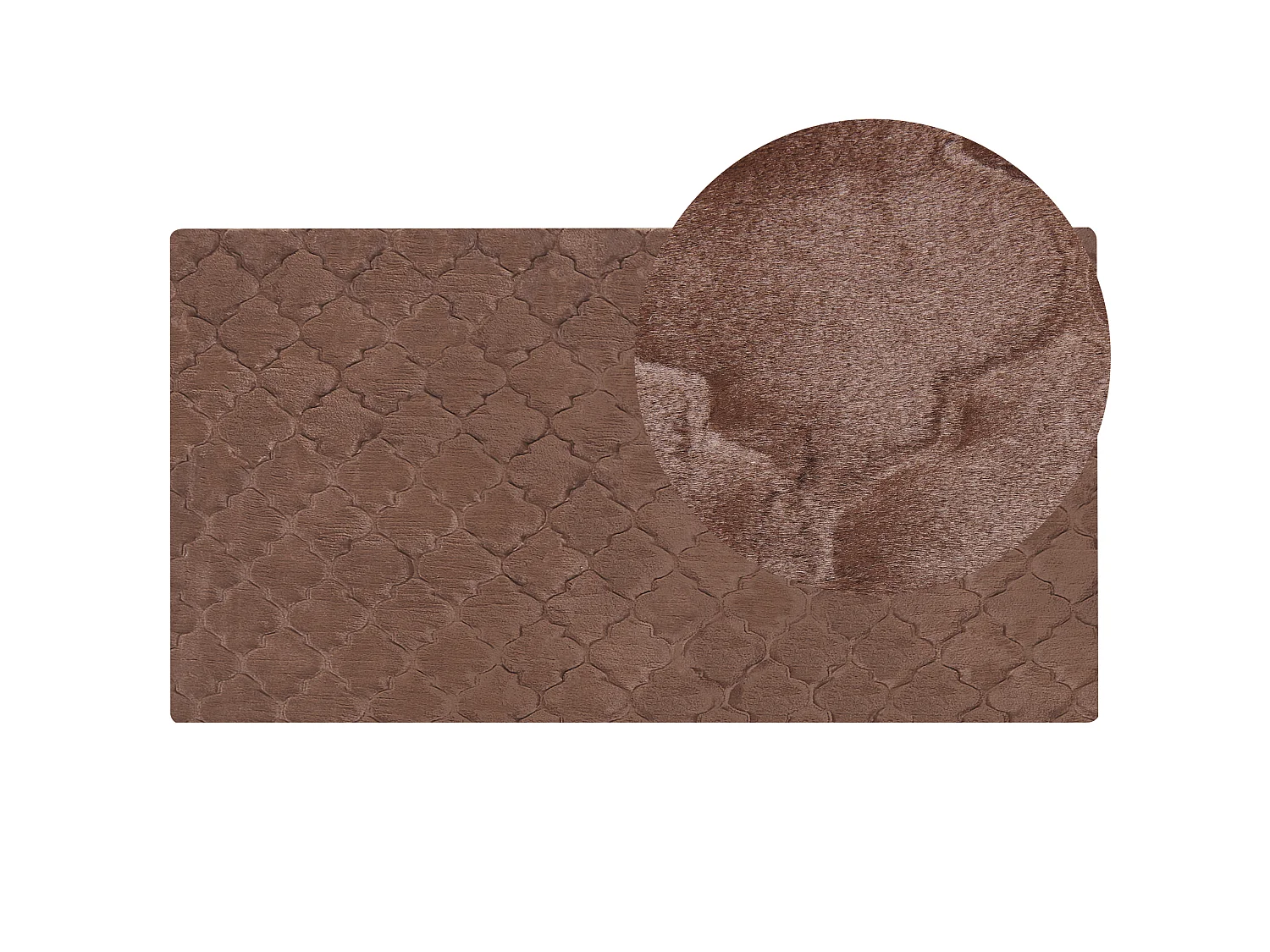 Tapis en fausse fourrure GHARO Marron 80 x 150 cm