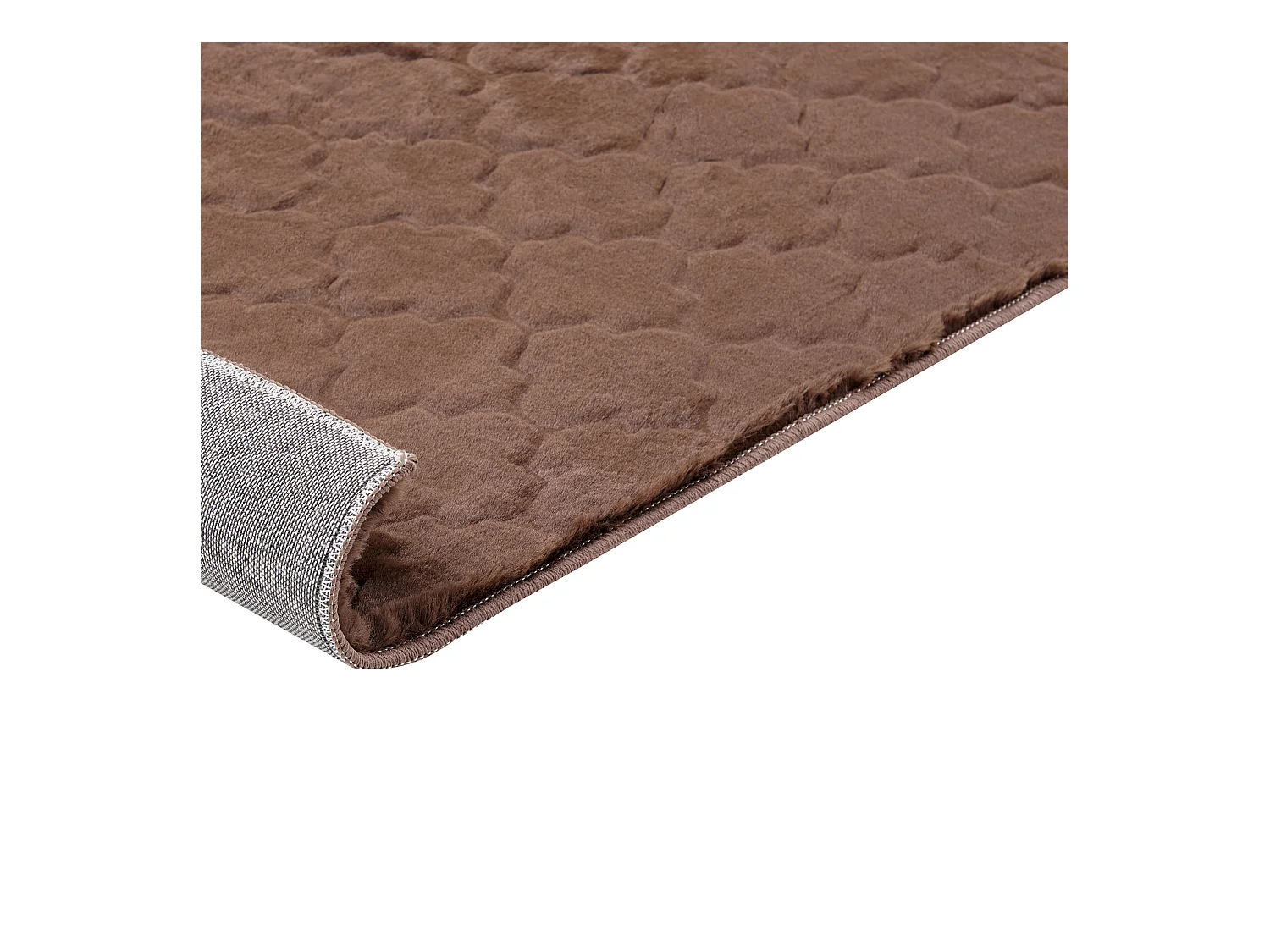 Vloerkleed kunstbont bruin 80 x 150 cm GHARO