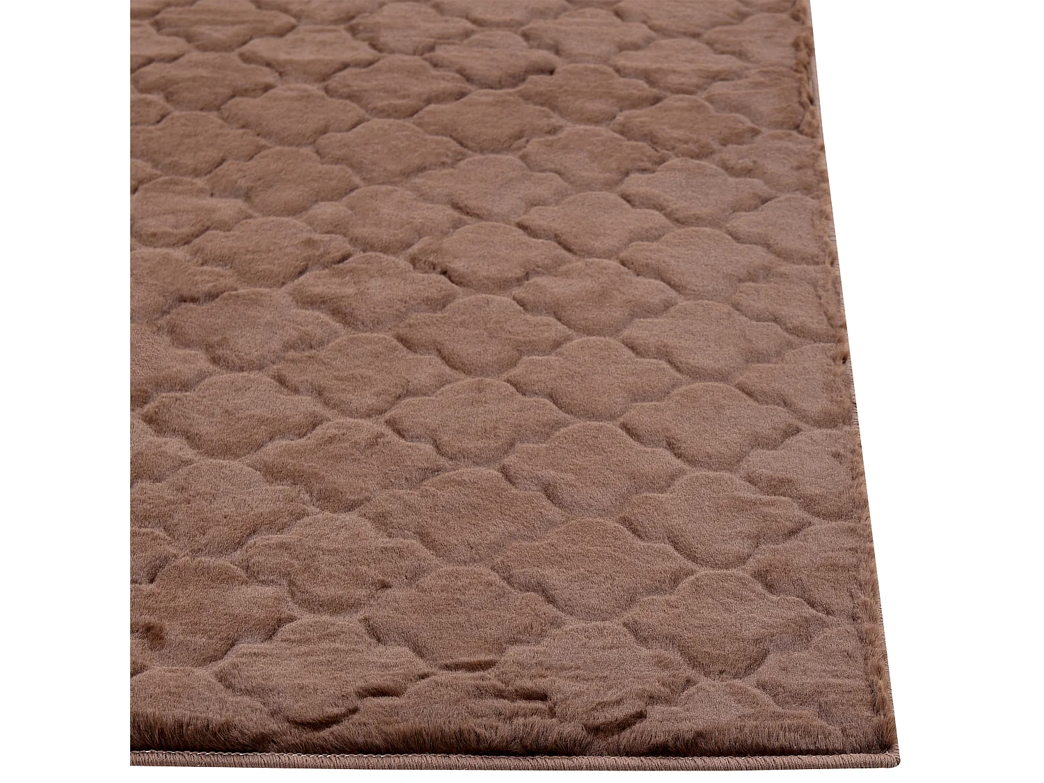 Tapis en fausse fourrure GHARO Marron 80 x 150 cm