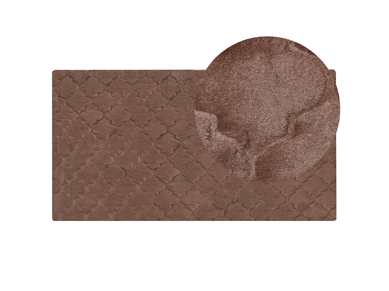 Tapis en fausse fourrure GHARO Marron 80 x 150 cm