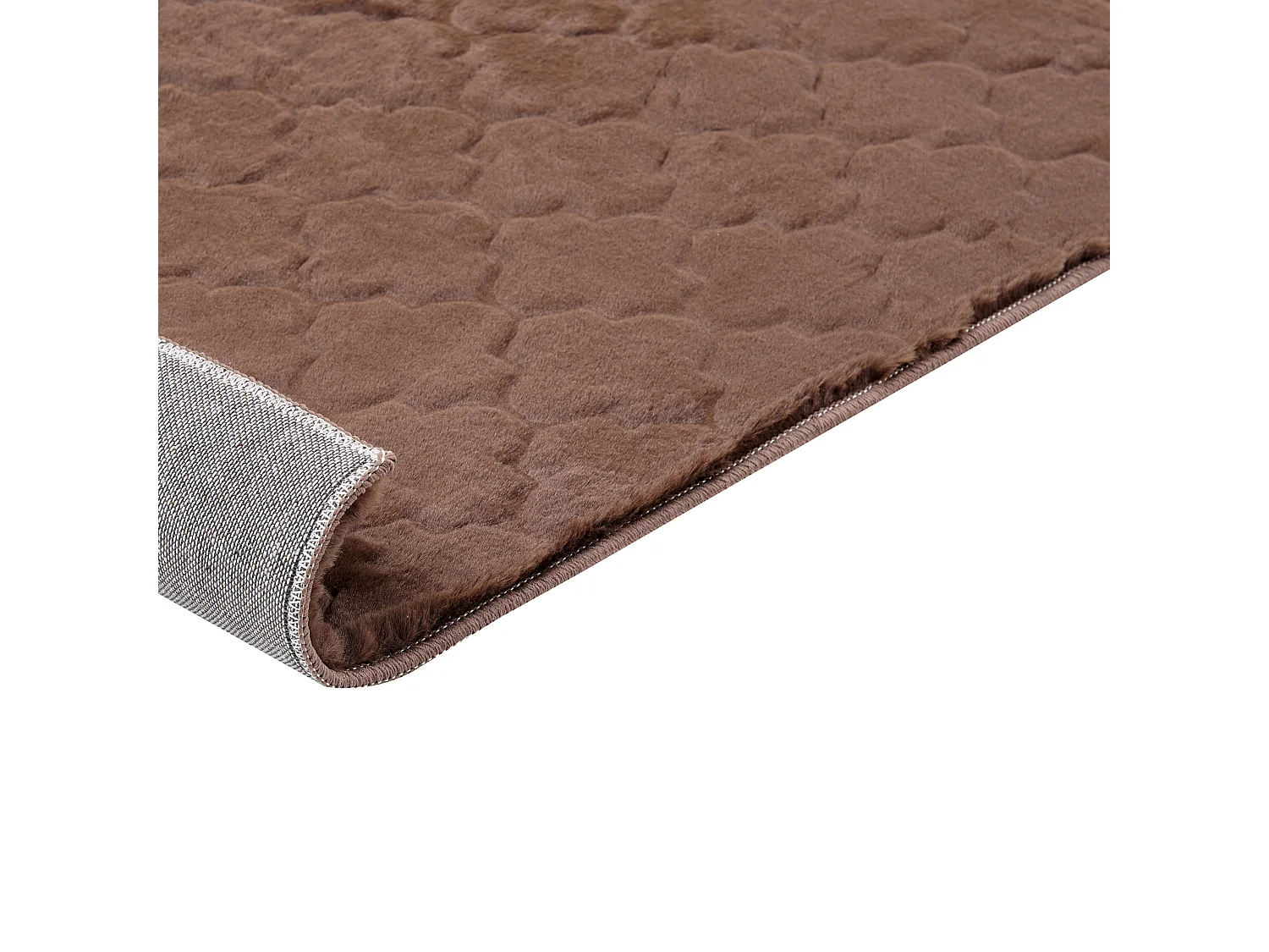 Vloerkleed kunstbont bruin 80 x 150 cm GHARO