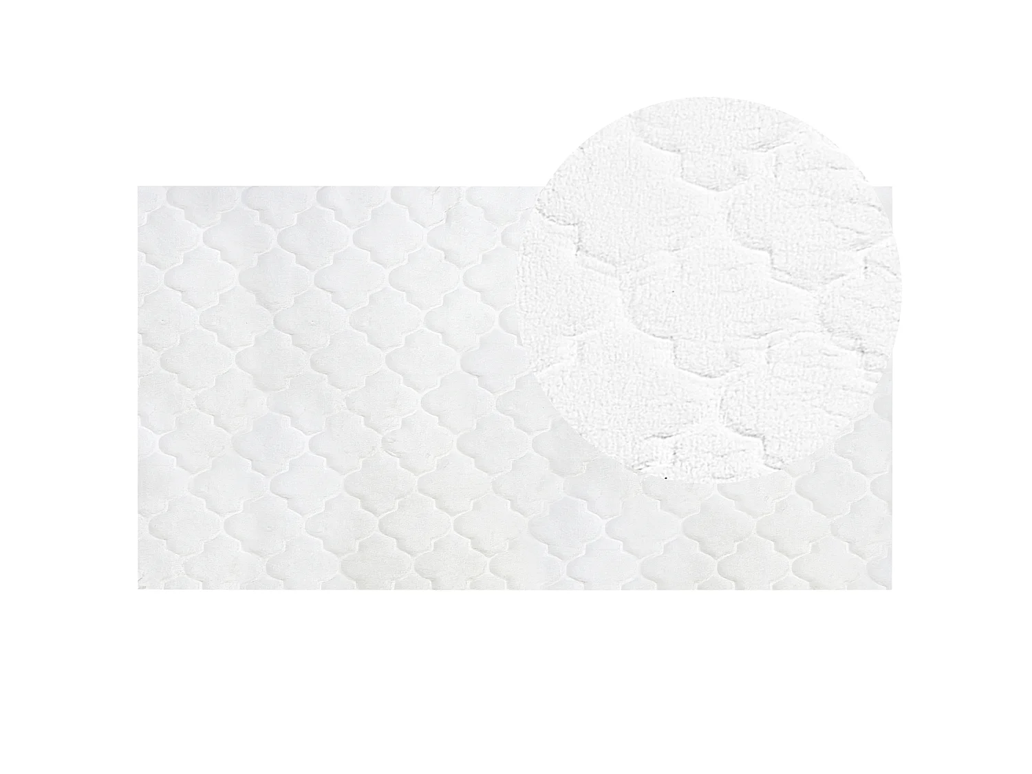 Tappeto pelle sintetica bianco 80 x 150 cm GHARO