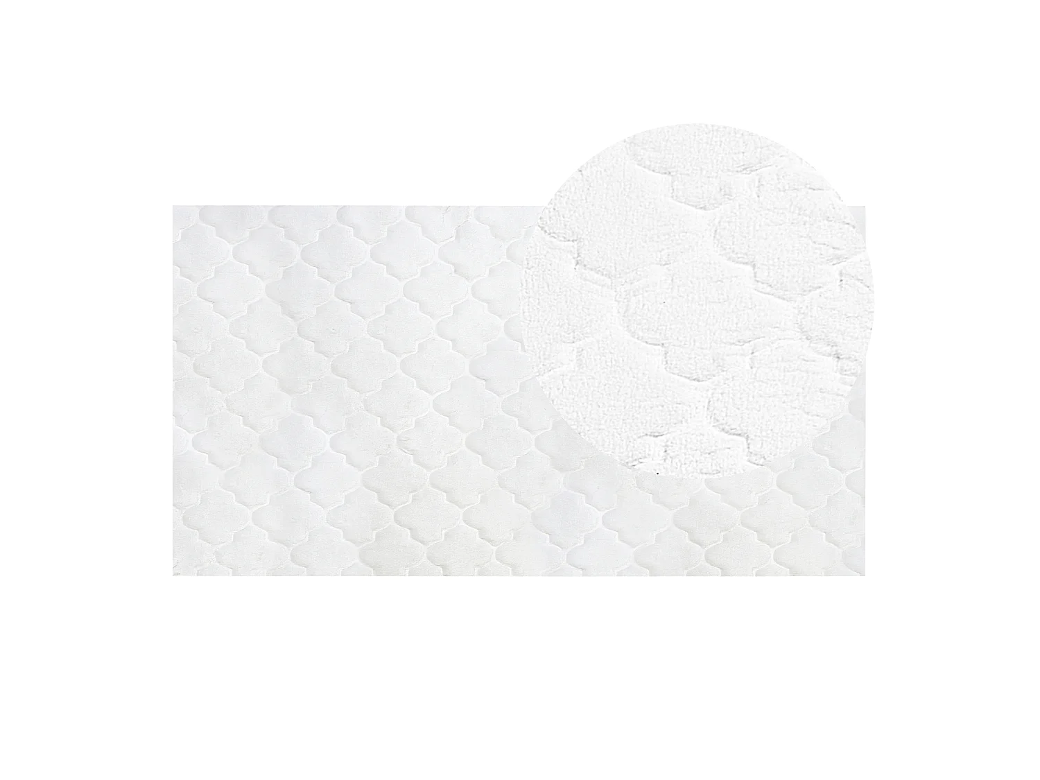 Vloerkleed kunstbont wit 80 x 150 cm GHARO