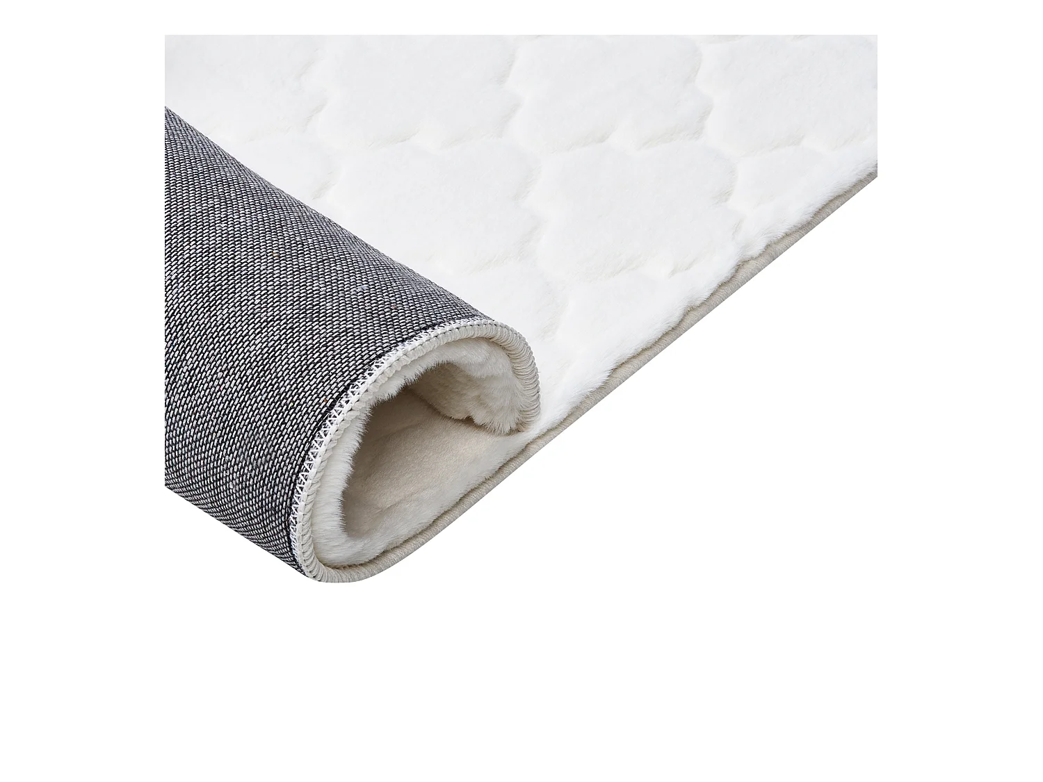 Vloerkleed kunstbont wit 80 x 150 cm GHARO