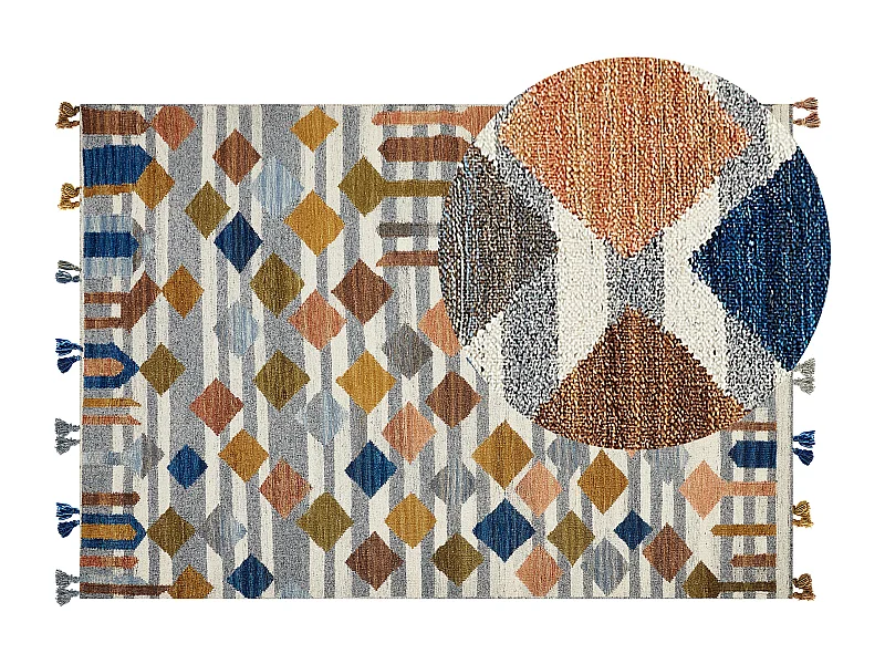 Tapis KASAKH Multicolore 160 x 230 cm Laine Kilim