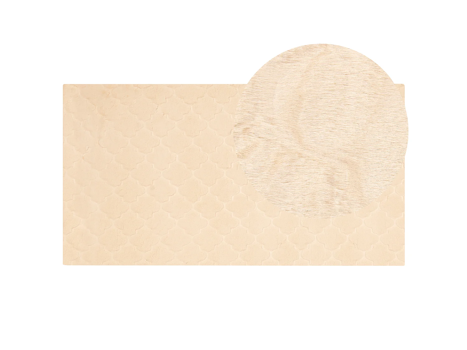 Kunstfellteppich Kaninchen beige 80 x 150 cm Shaggy GHARO