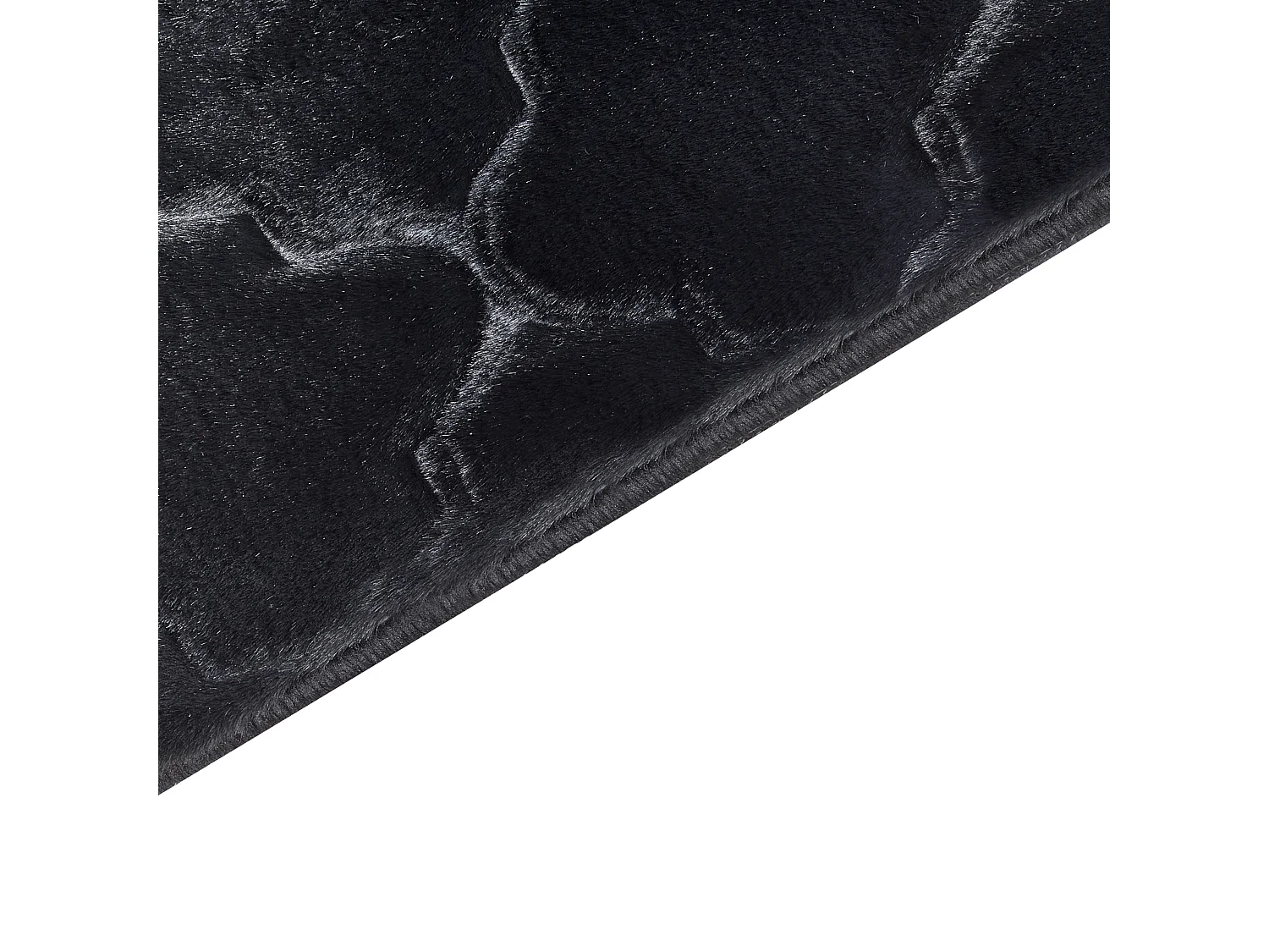 Tapete de pelo sintético de coelho preto 160 x 230 cm GHARO