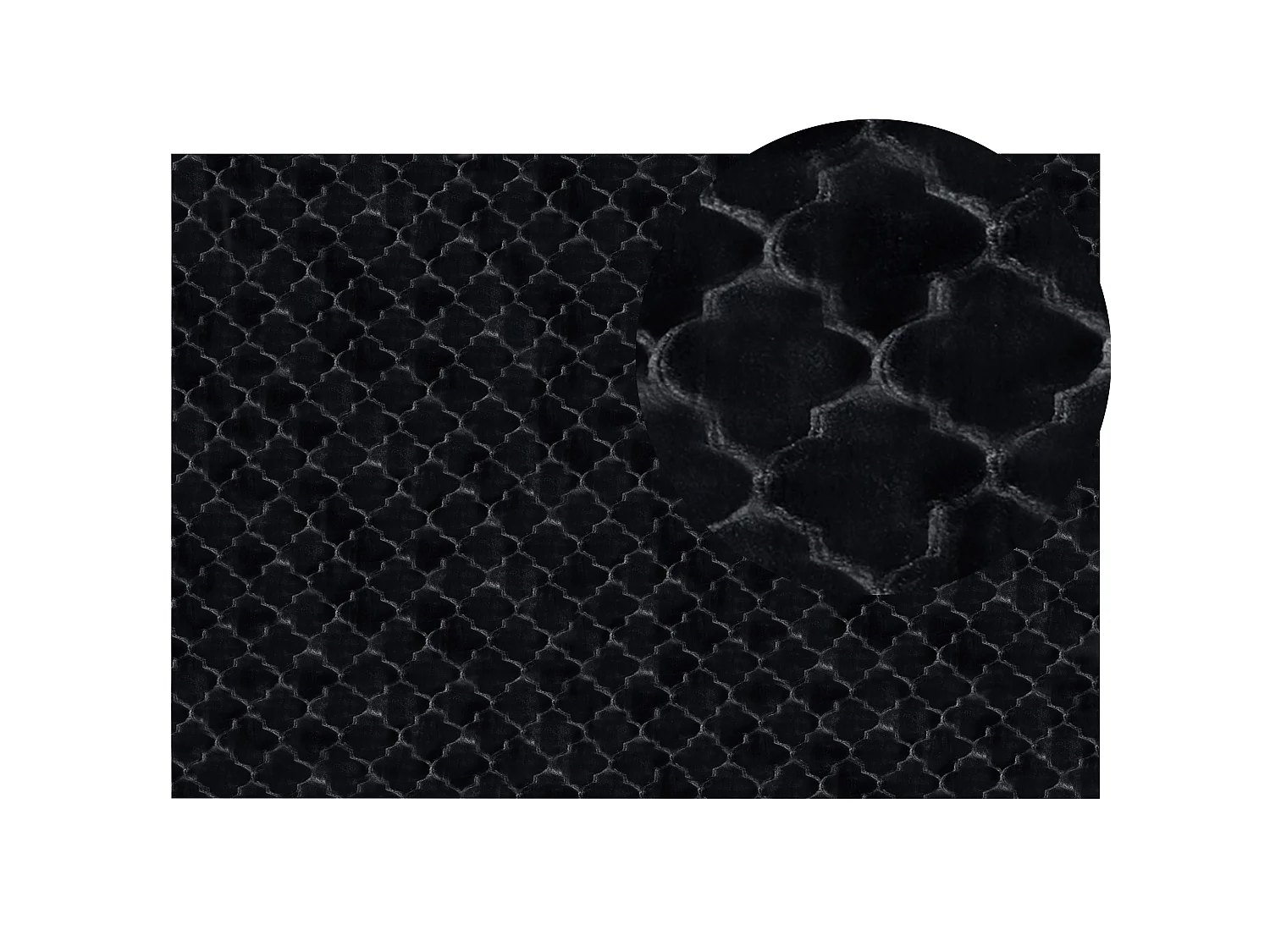 Tapis en fausse fourrure GHARO Noir 160 x 230 cm