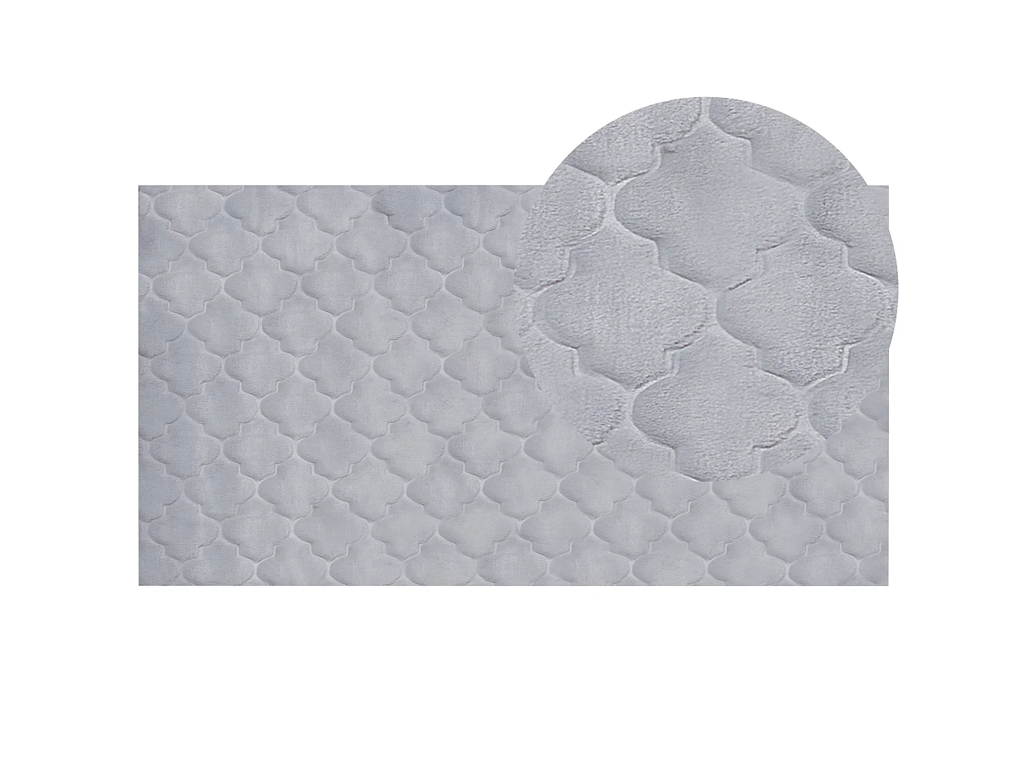 Tapete de pelo sintético de coelho cinzento 80 x 150 cm GHARO