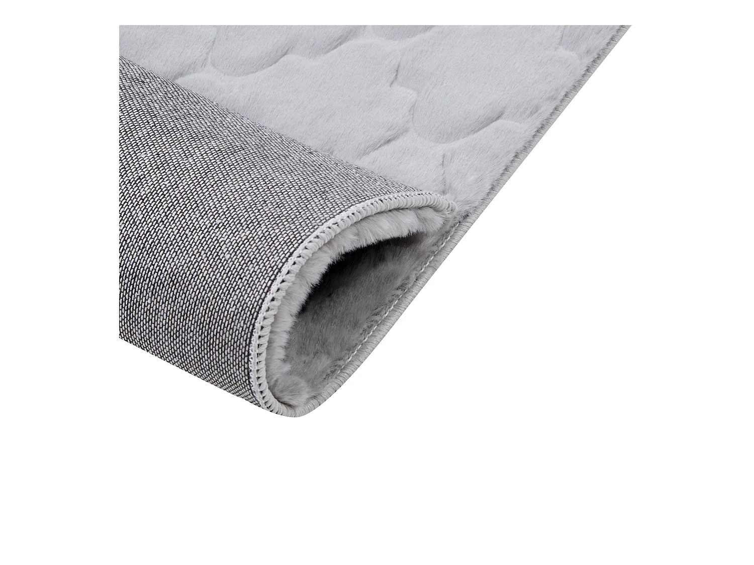 Vloerkleed kunstbont grijs 80 x 150 cm GHARO