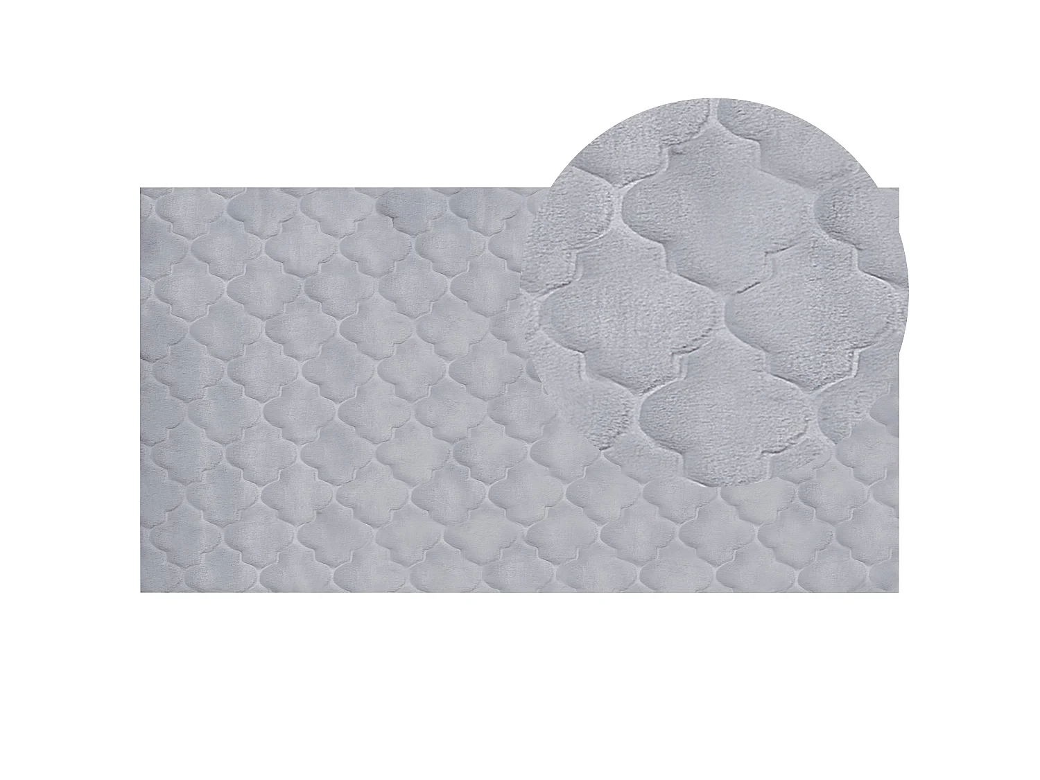 Tapete de pelo sintético de coelho cinzento 80 x 150 cm GHARO