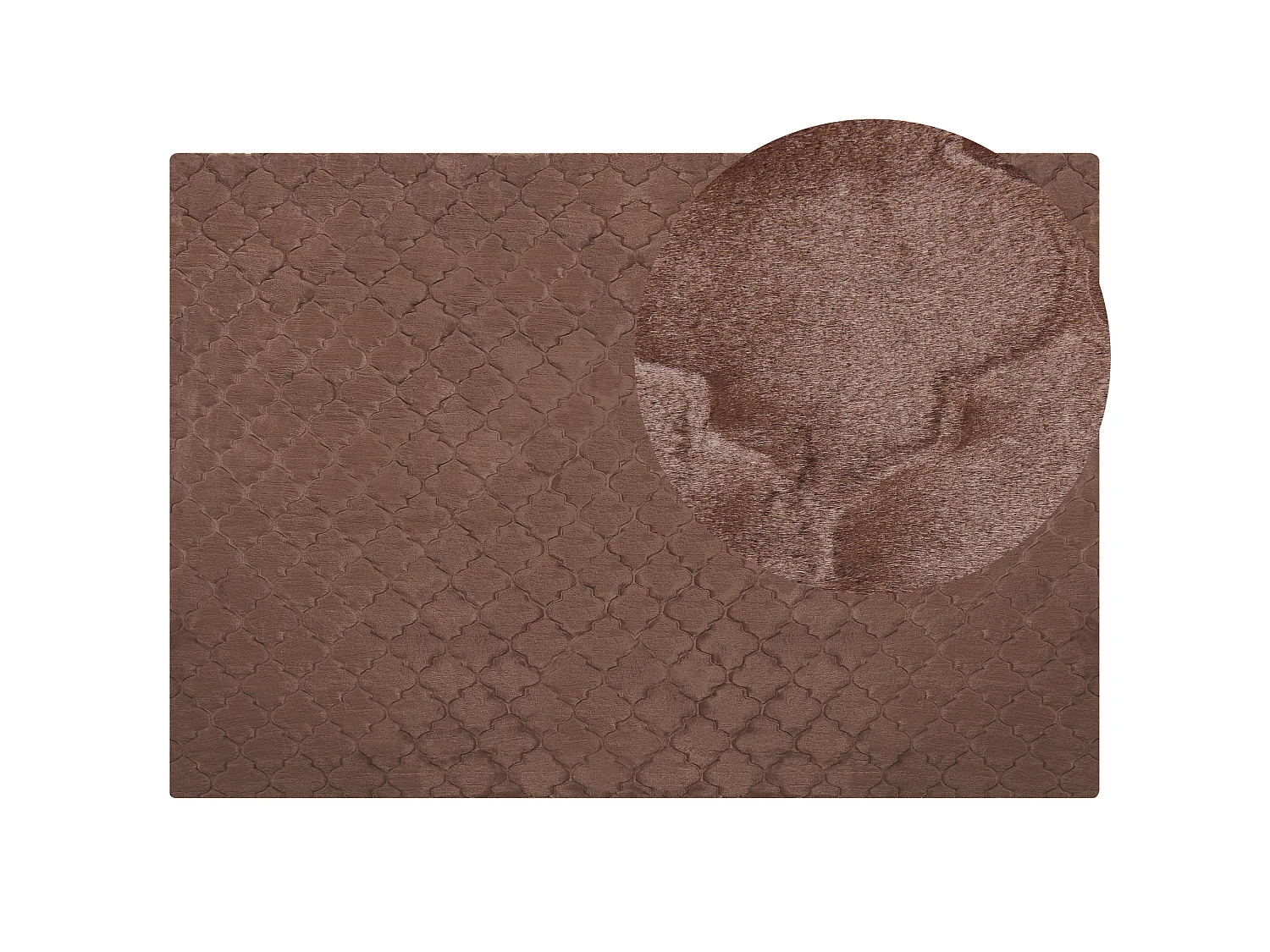 Tapis en fausse fourrure GHARO Marron 160 x 230 cm