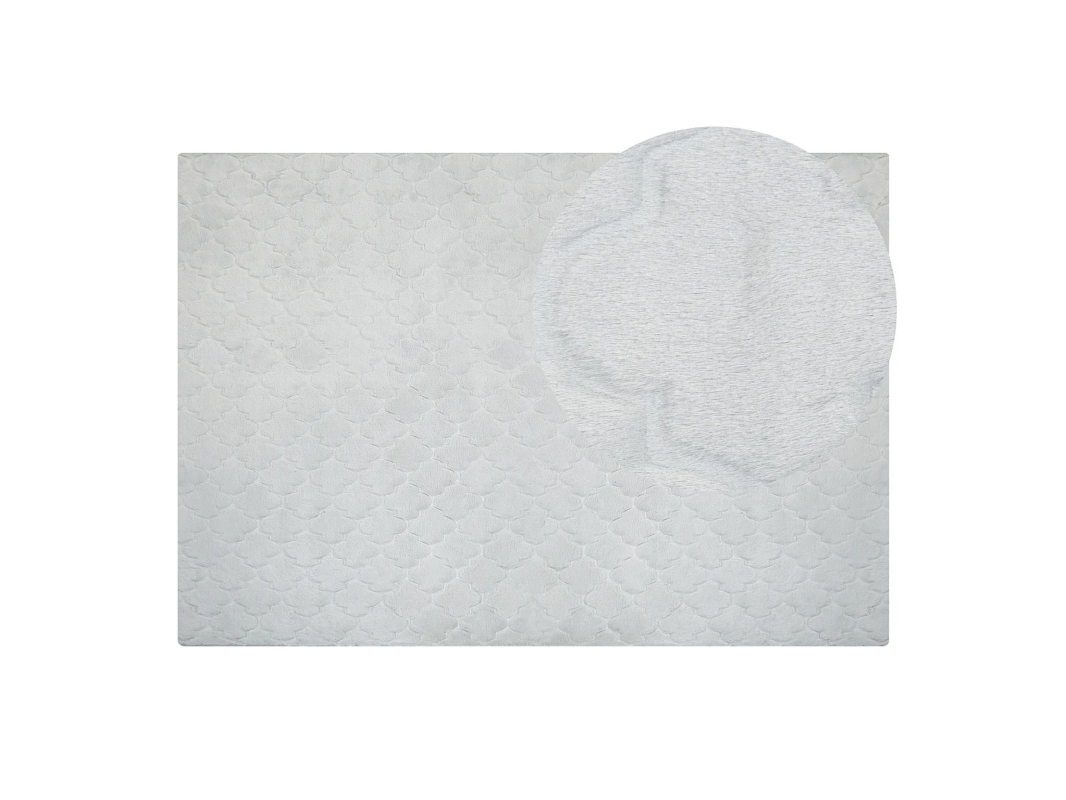 Vloerkleed kunstbont lichtgrijs 160 x 230 cm GHARO