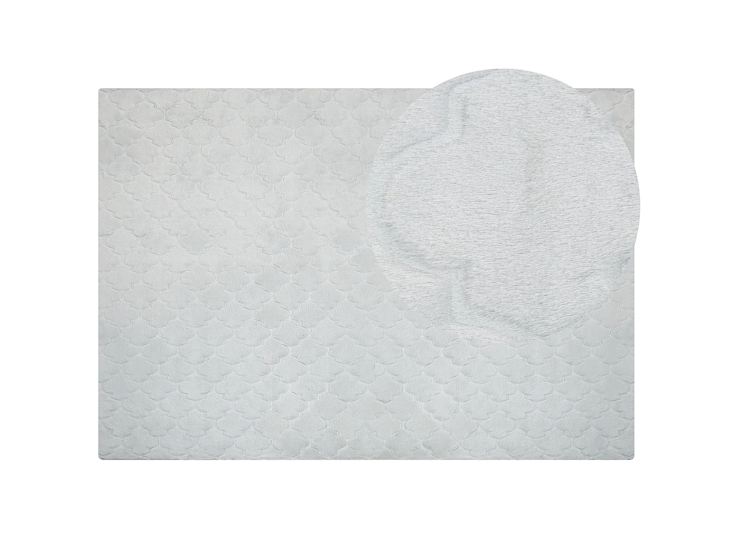 Tapis en fausse fourrure GHARO Gris clair 160 x 230 cm