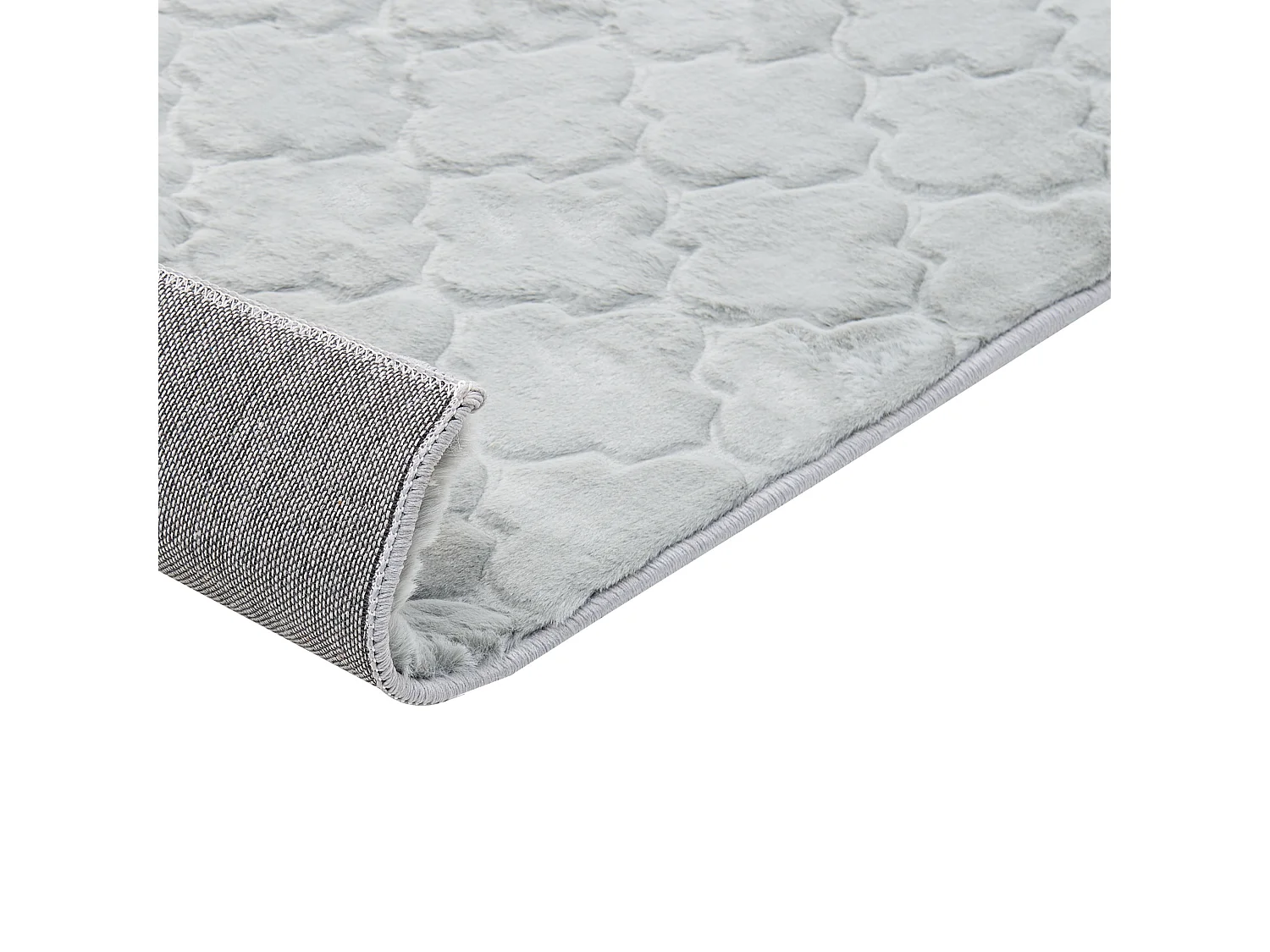 Tapis en fausse fourrure GHARO Gris clair 160 x 230 cm