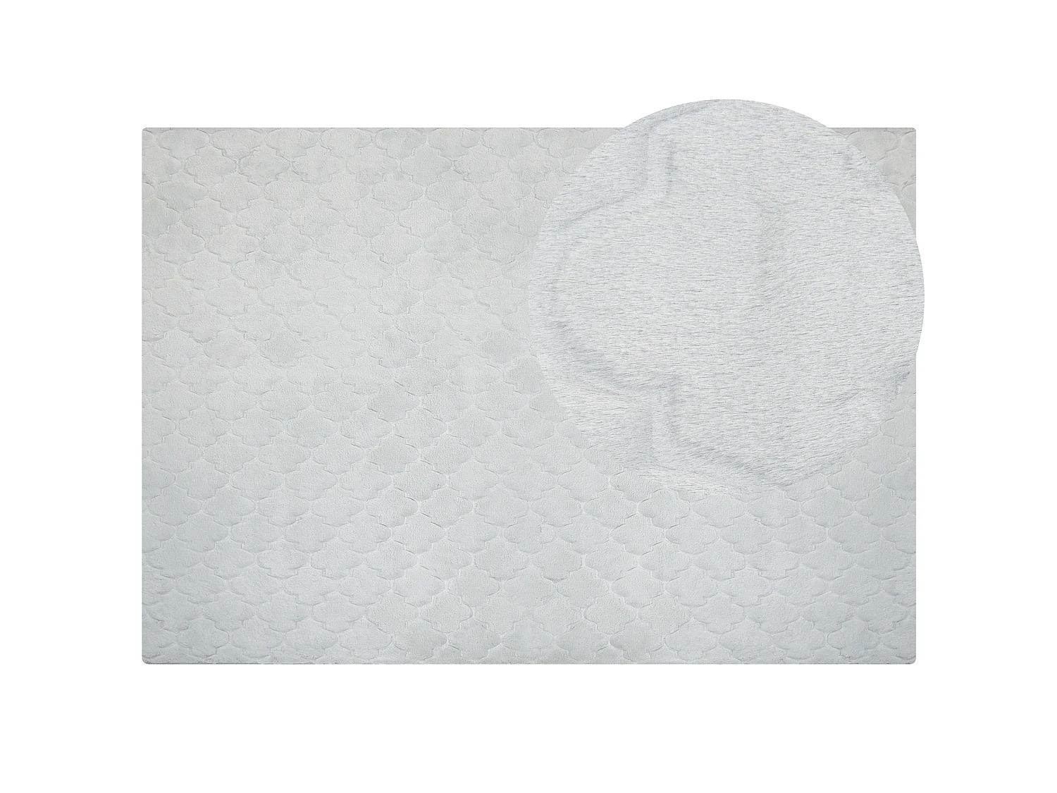 Tapis en fausse fourrure GHARO Gris clair 160 x 230 cm