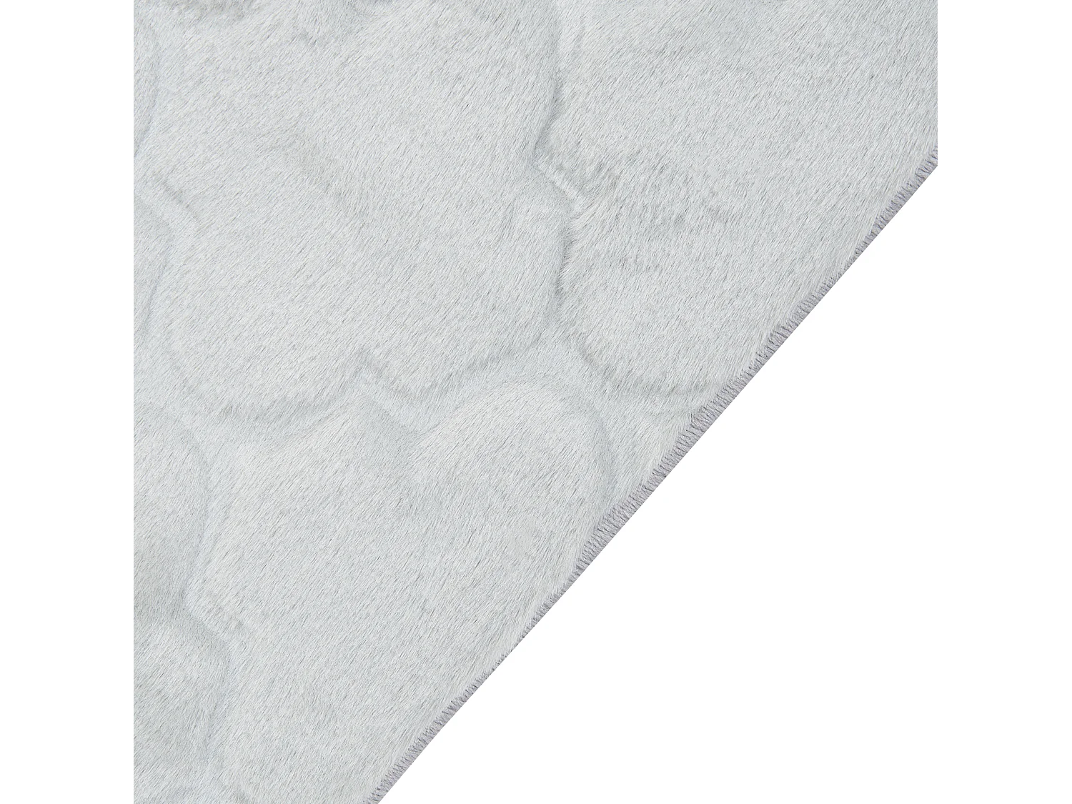 Tapis en fausse fourrure GHARO Gris clair 160 x 230 cm