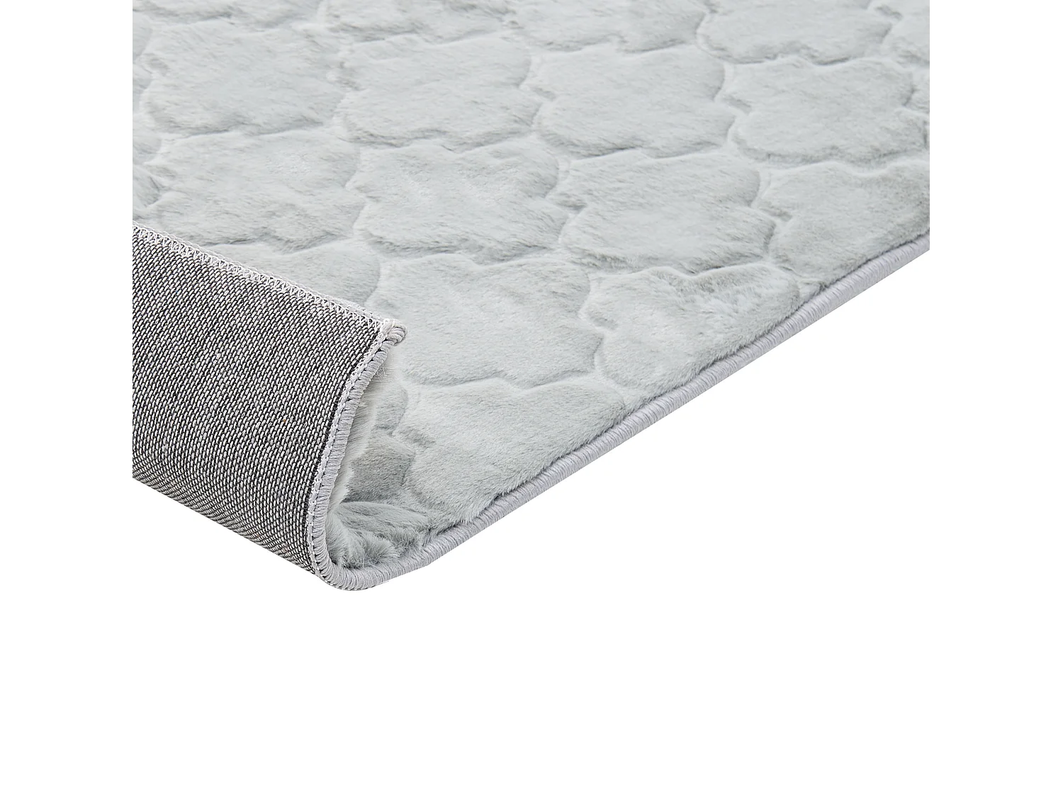 Tapis en fausse fourrure GHARO Gris clair 160 x 230 cm