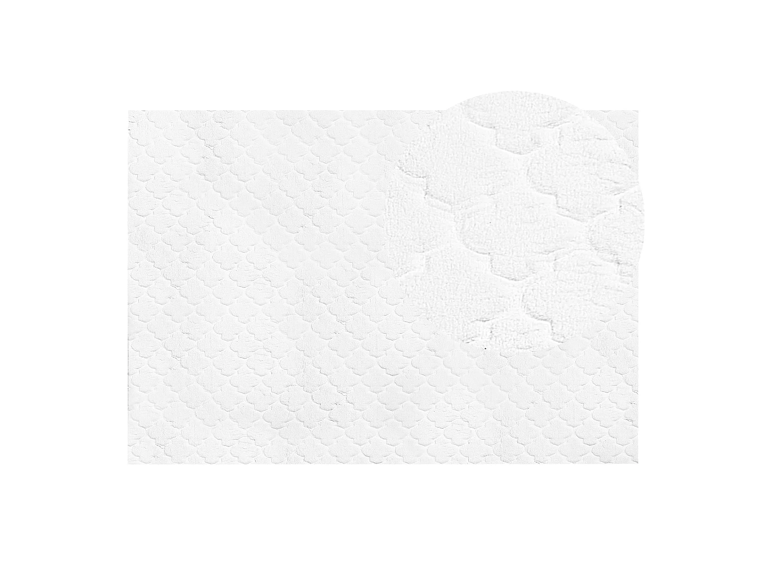 Kunstfellteppich Kaninchen weiss 160 x 230 cm Shaggy GHARO