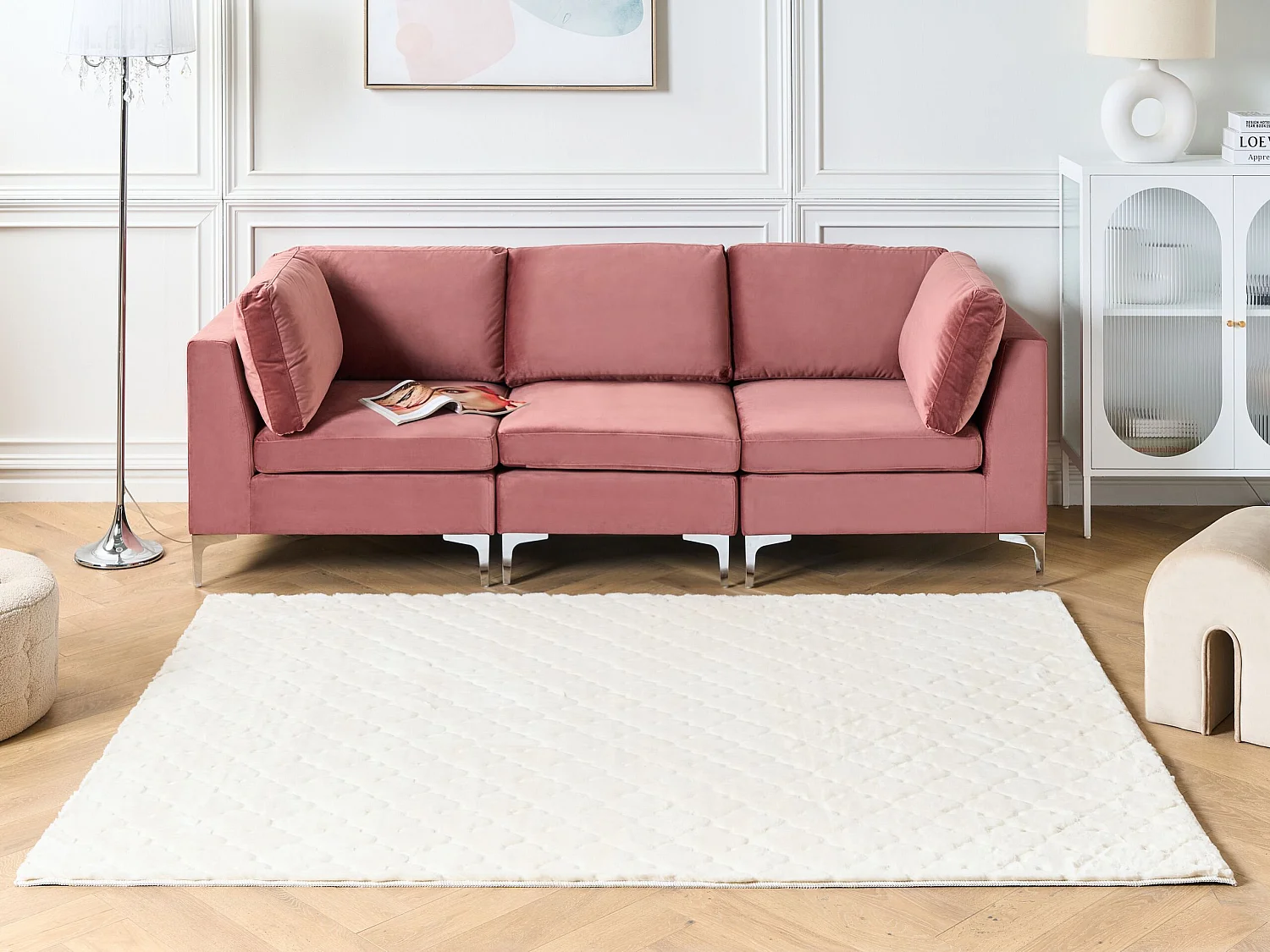 Tapis en fausse fourrure GHARO Blanc 160 x 230 cm