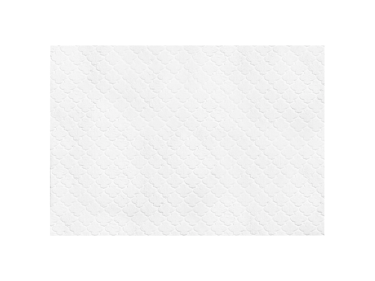 Tapete de pelo sintético de coelho branco 160 x 230 cm GHARO