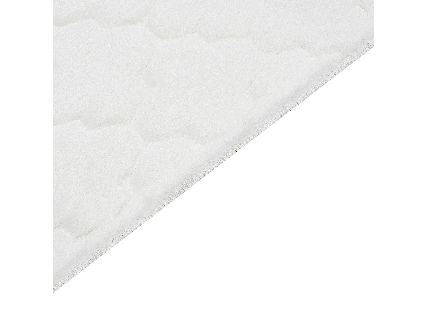 Tapete de pelo sintético de coelho branco 160 x 230 cm GHARO