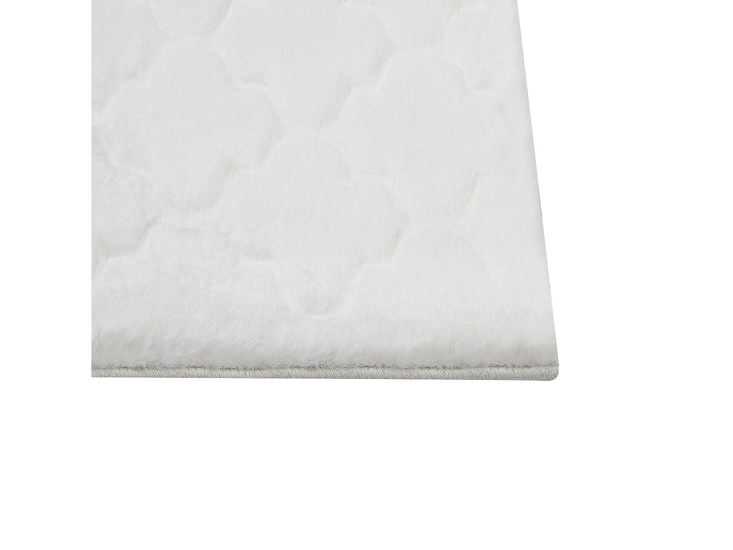 Tapete de pelo sintético de coelho branco 160 x 230 cm GHARO