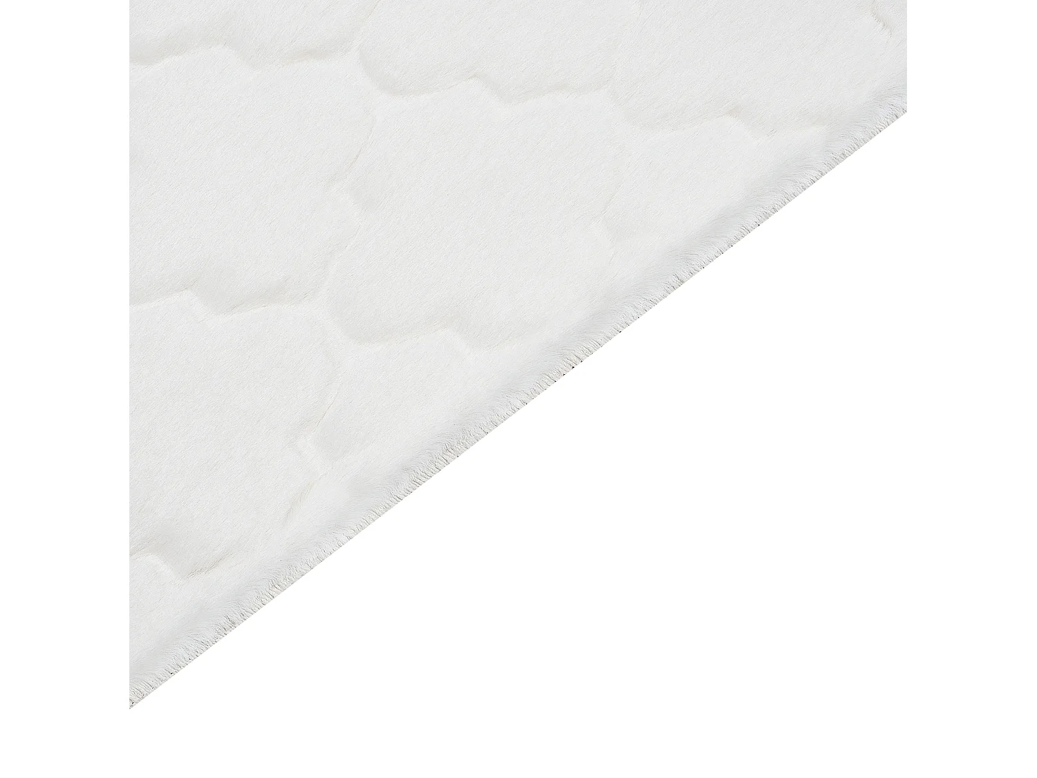 Kunstfellteppich Kaninchen weiss 160 x 230 cm Shaggy GHARO