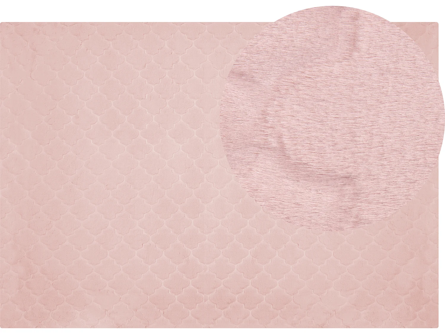 Tapis en fausse fourrure GHARO Rose 160 x 230 cm