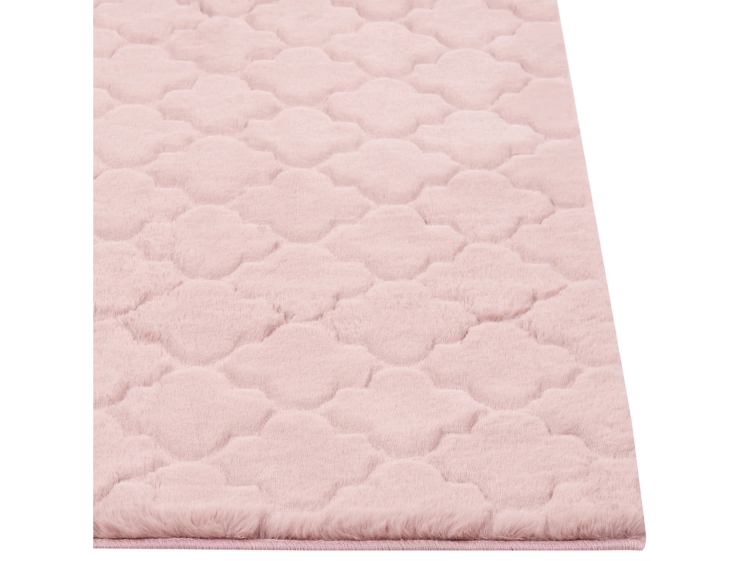 Tapis en fausse fourrure GHARO Rose 160 x 230 cm