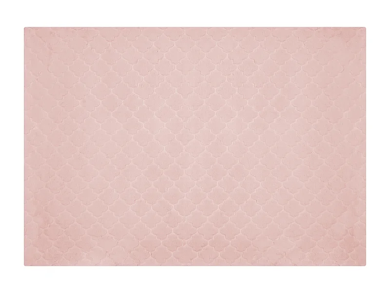 Kunstfellteppich Kaninchen rosa 160x230 cm einfarbig handgefertigt Shaggy Gharo