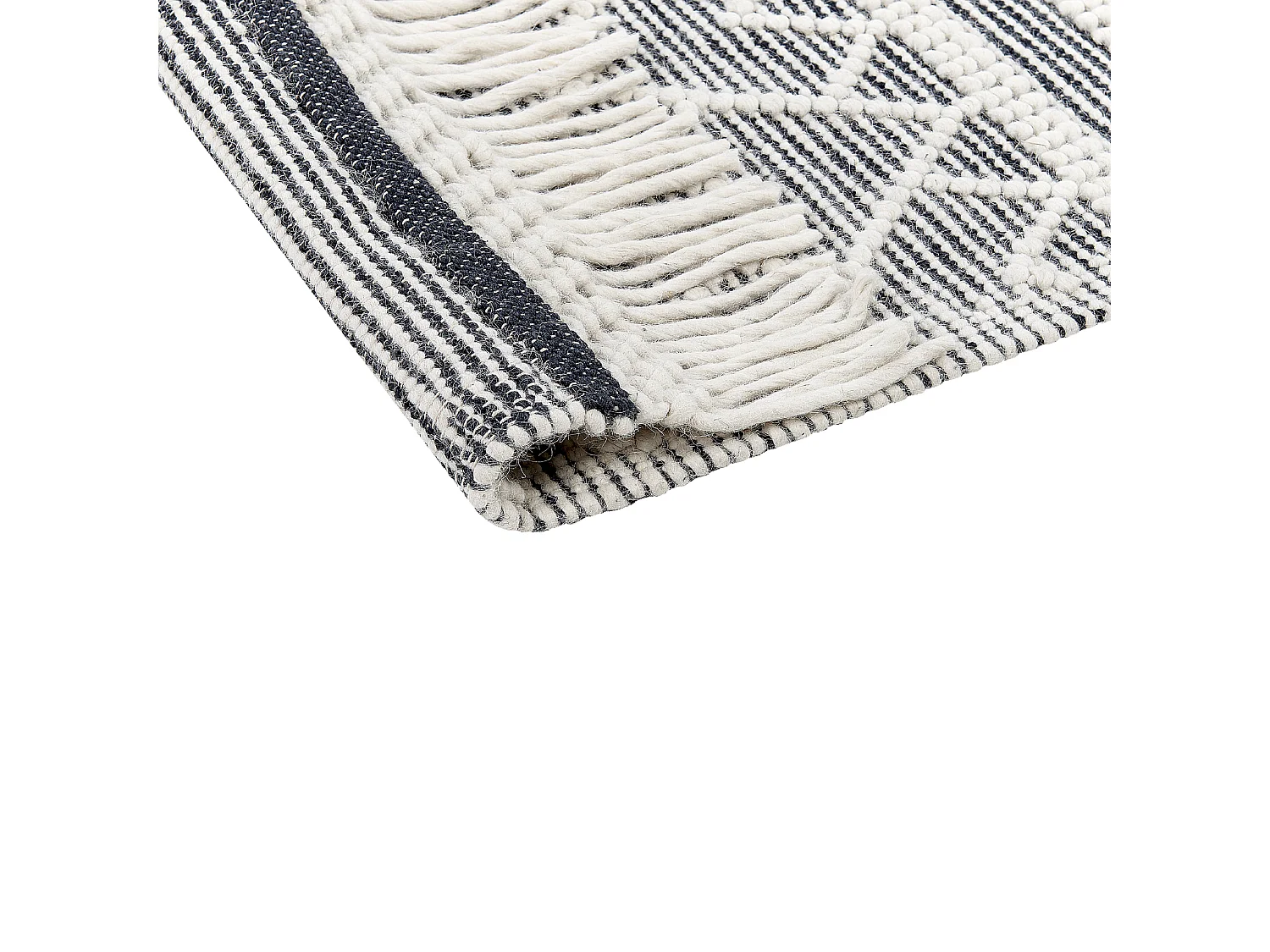 Alfombra de lana gris/blanco crema 160 x 230 cm TOPRAKKALE