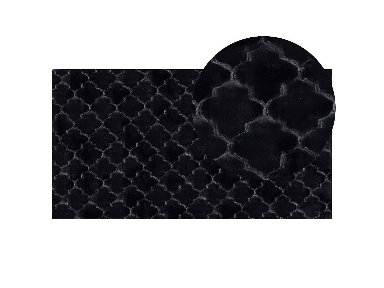 Tapis en fausse fourrure GHARO Noir 80 x 150 cm
