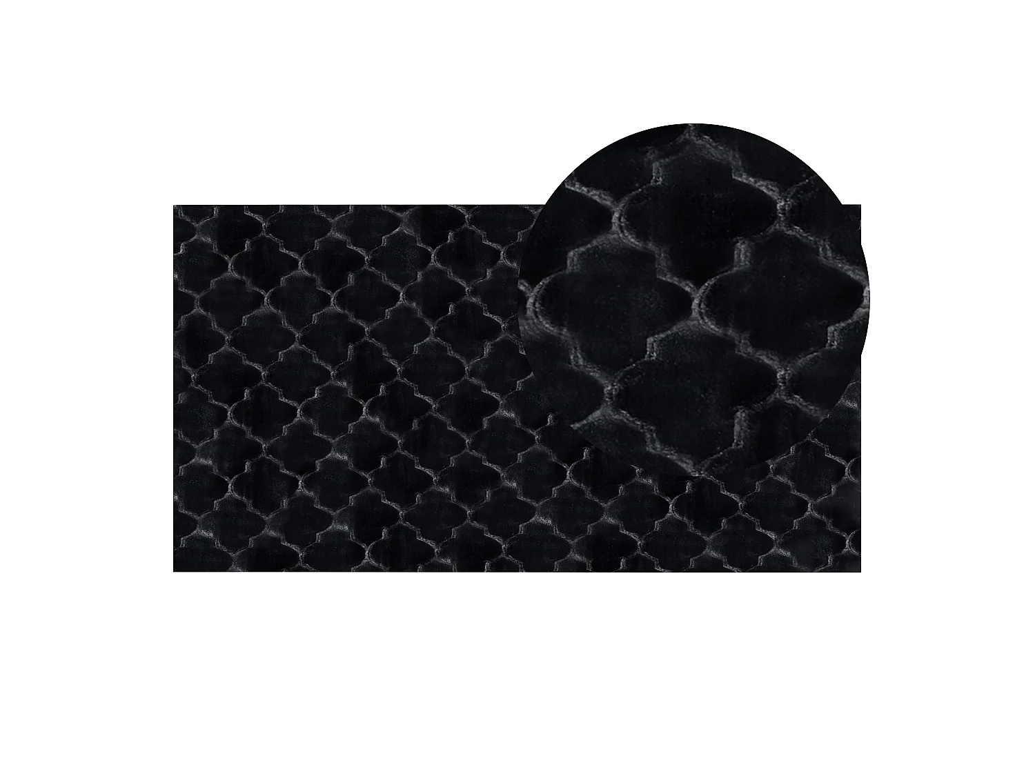 Vloerkleed kunstbont zwart 80 x 150 cm GHARO