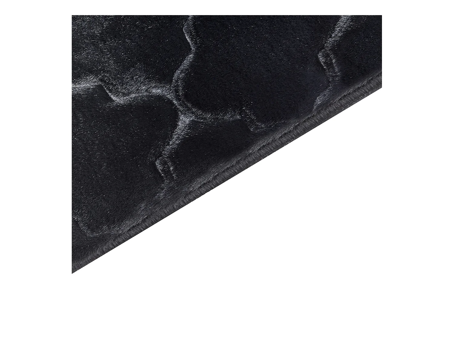 Vloerkleed kunstbont zwart 80 x 150 cm GHARO