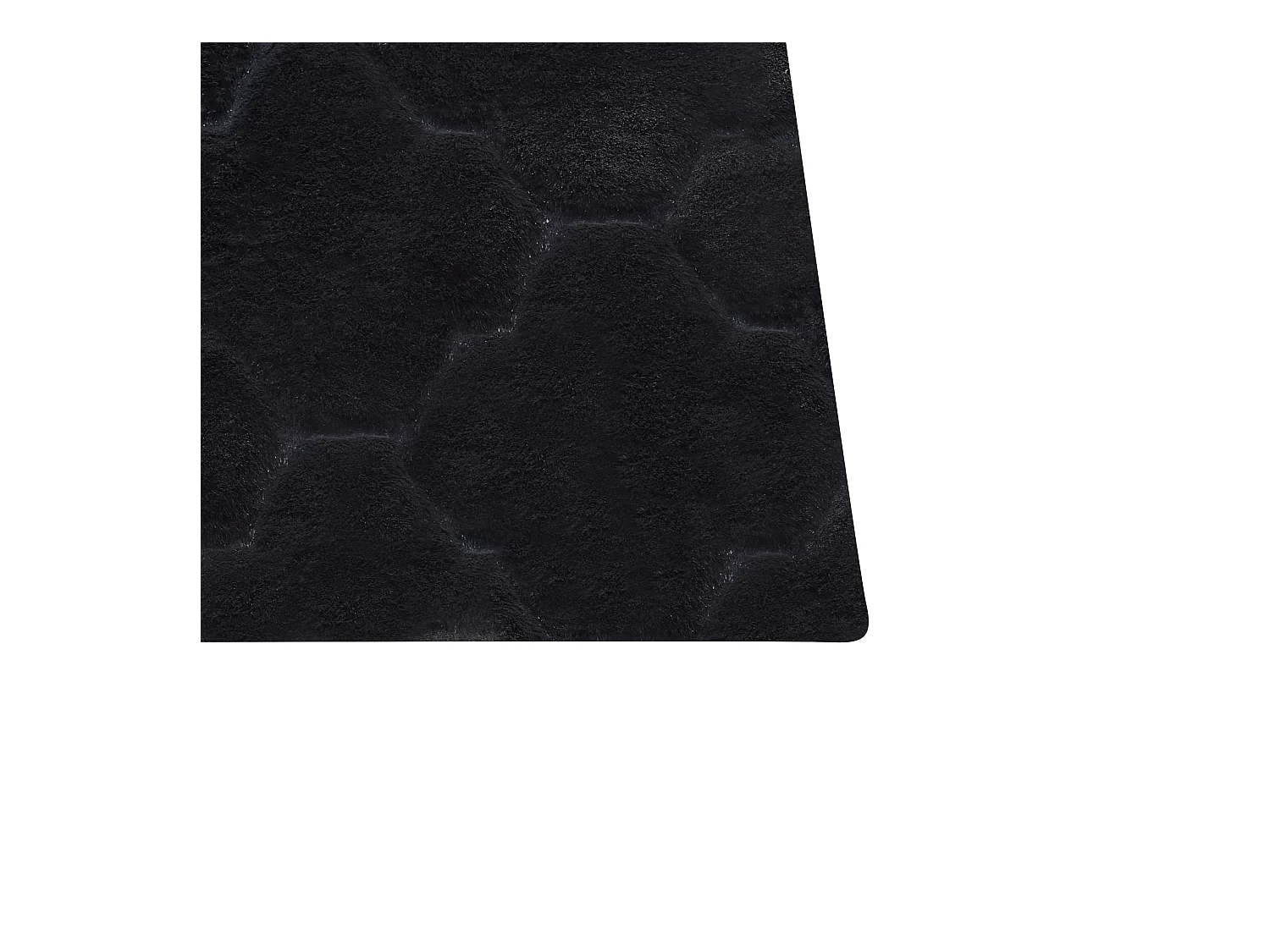 Vloerkleed kunstbont zwart 80 x 150 cm GHARO