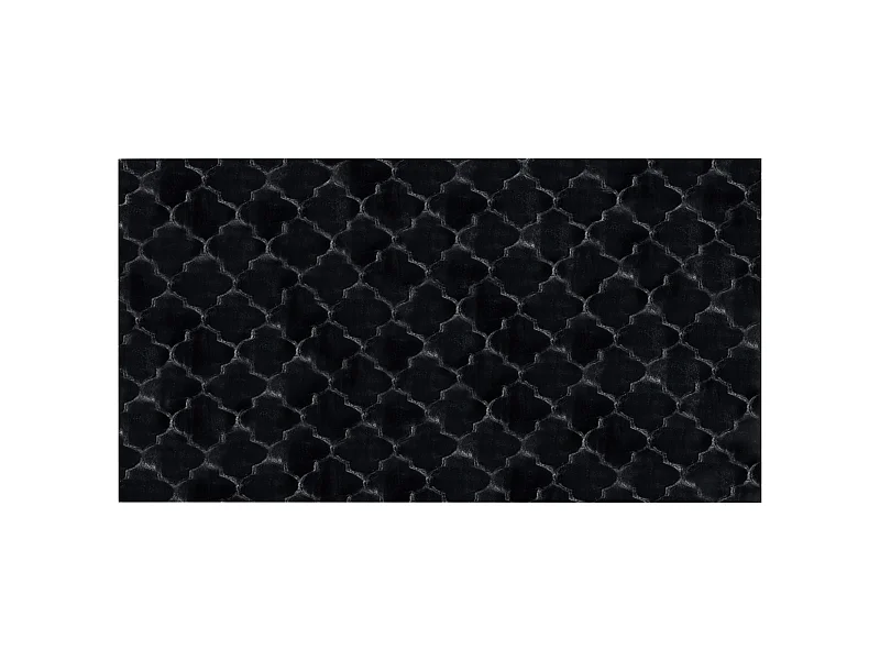 Tappeto pelle sintetica nero 80 x 150 cm GHARO