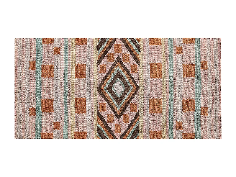 Dywan wełniany 80 x 150 cm wielokolorowy YOMRA