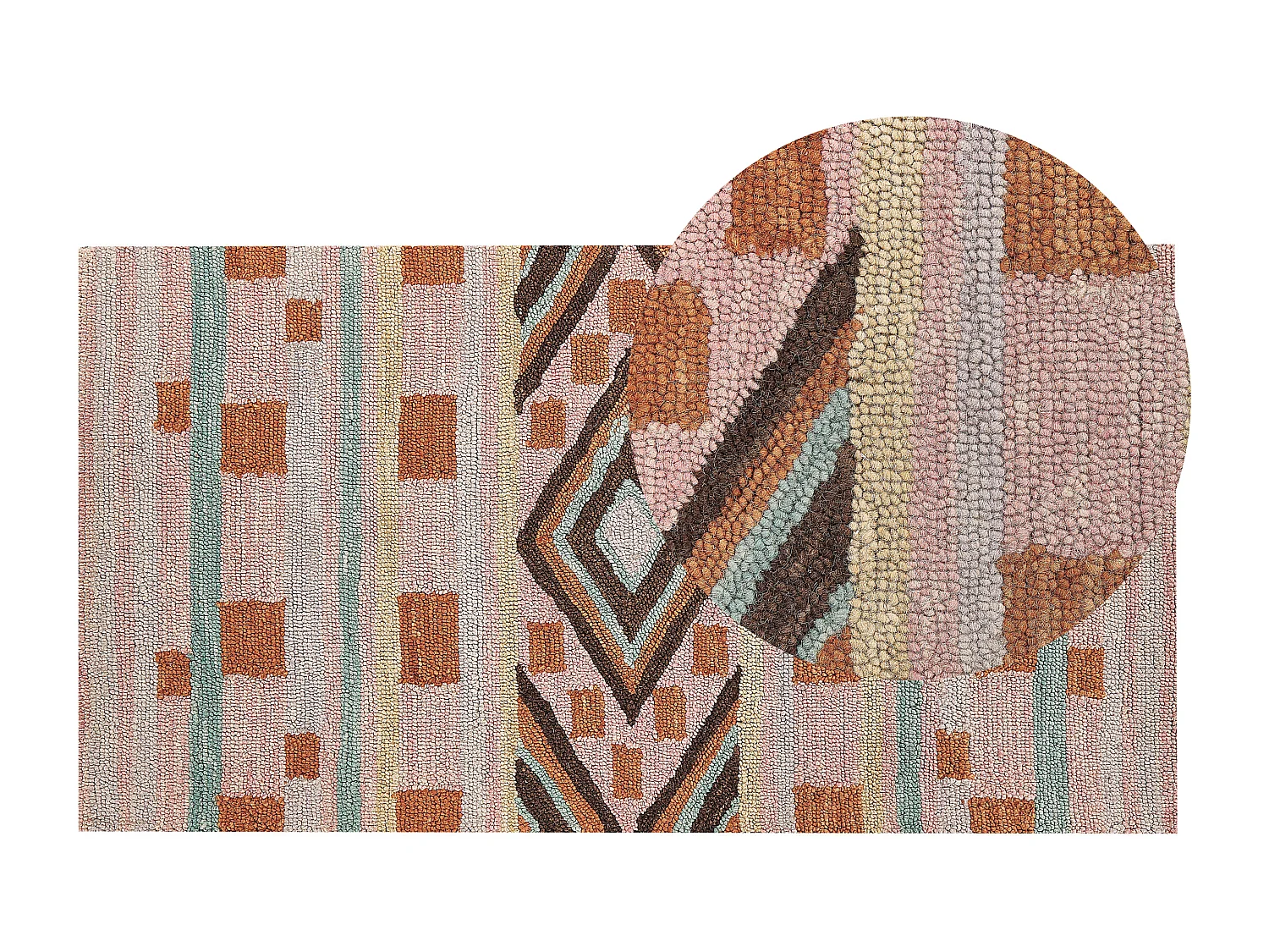 Tapete de lã multicolor 80 x 150 cm YOMRA